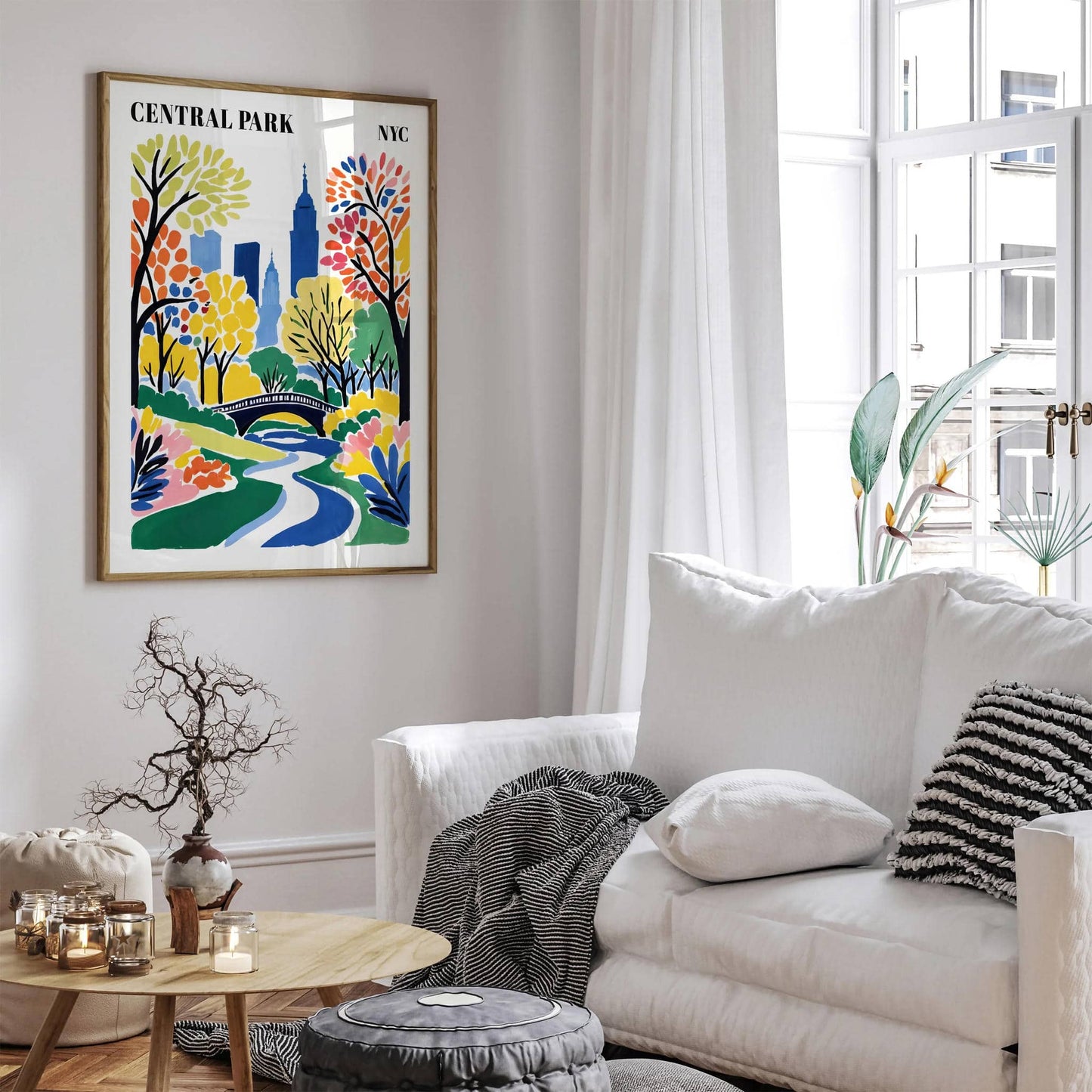 Central Park NYC Colorful Art Print - HypeSheriff