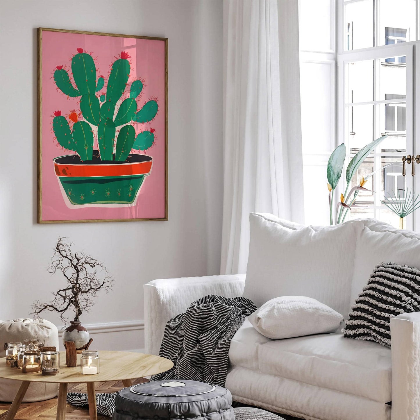 Cute Cactus Plant Pink Poster - HypeSheriff