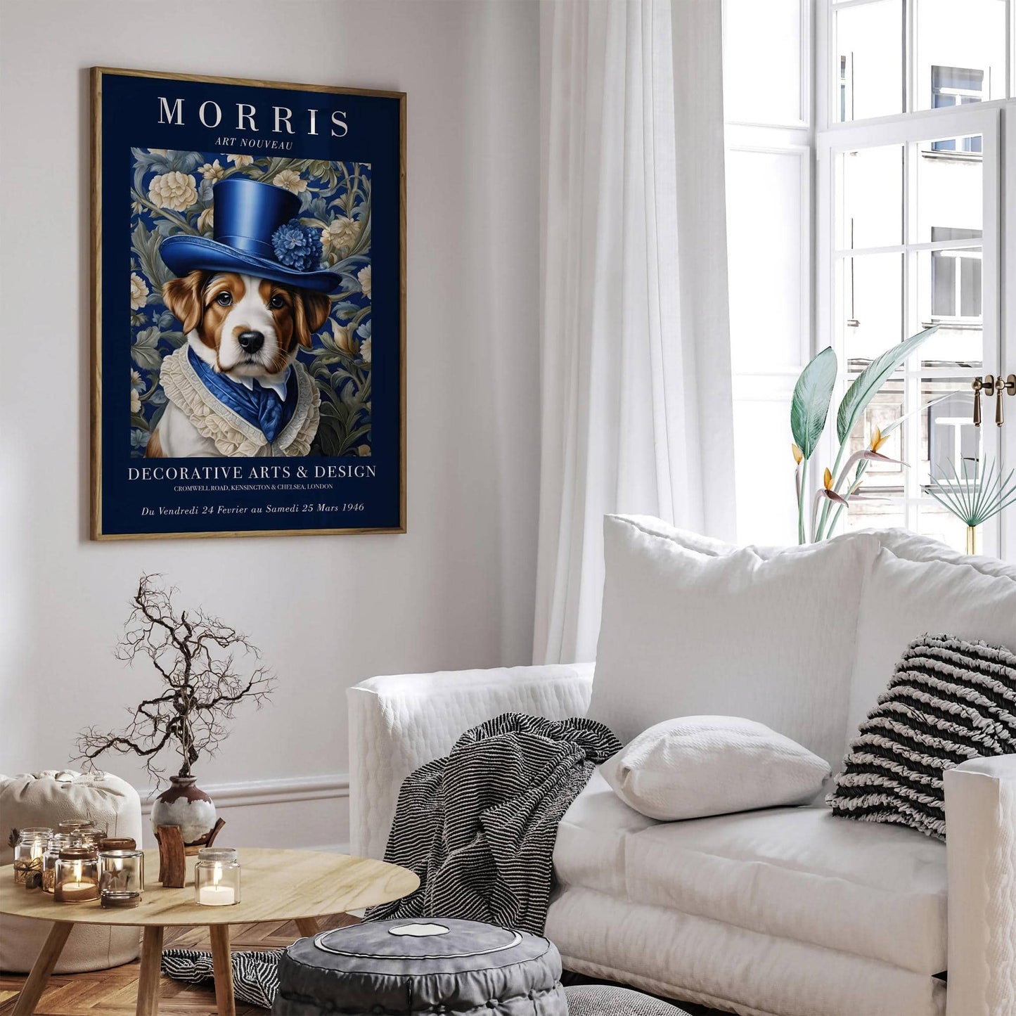 Puppy Dog W. Morris Victorian Poster - HypeSheriff