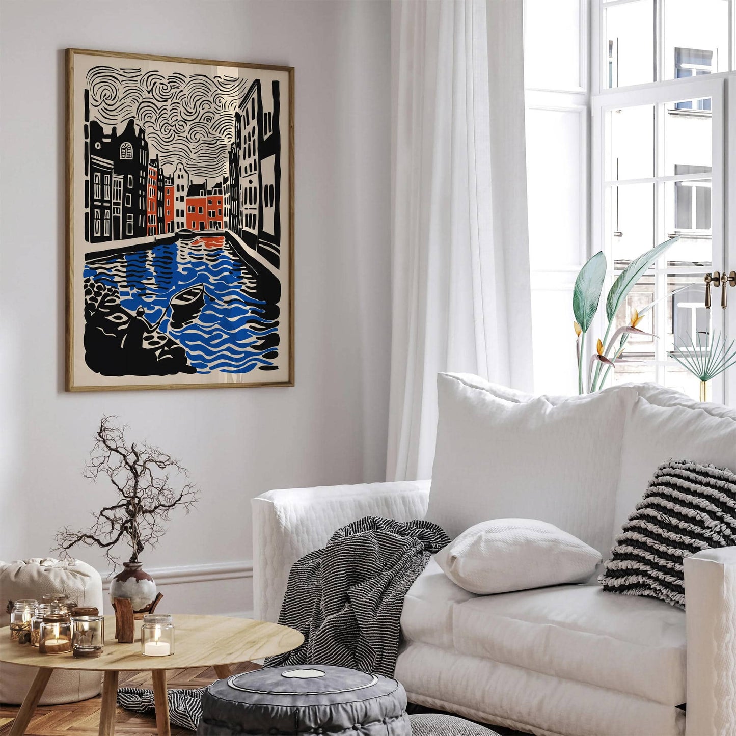 Amsterdam Travel Illustration Art Print - HypeSheriff