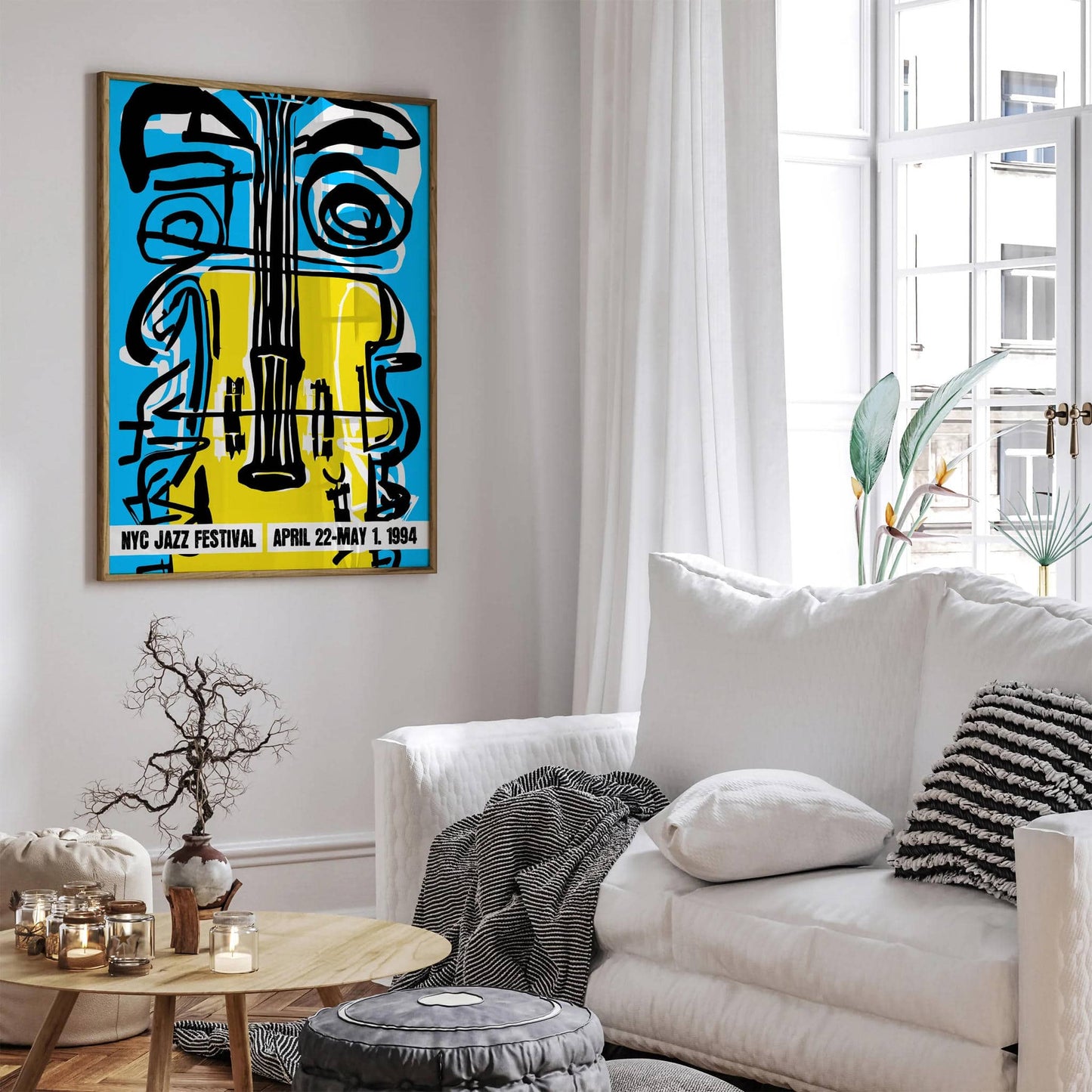Blue NYC Jazz Festival 1994 Wall Art - HypeSheriff