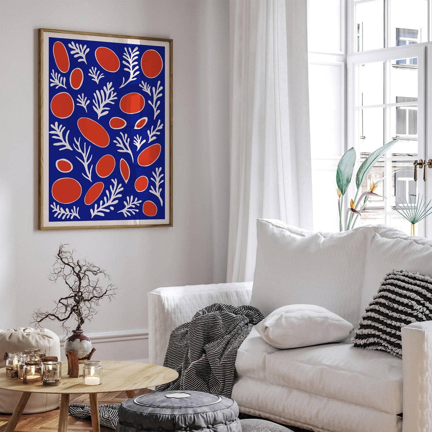 Blue Organic Coral Reefs Art Print - HypeSheriff