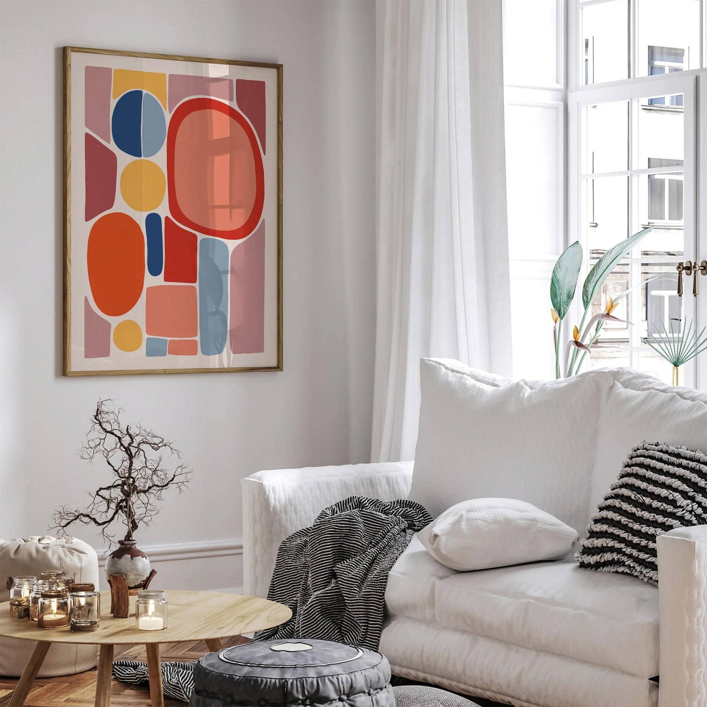 Colorful Mid Century Abstract Poster - HypeSheriff