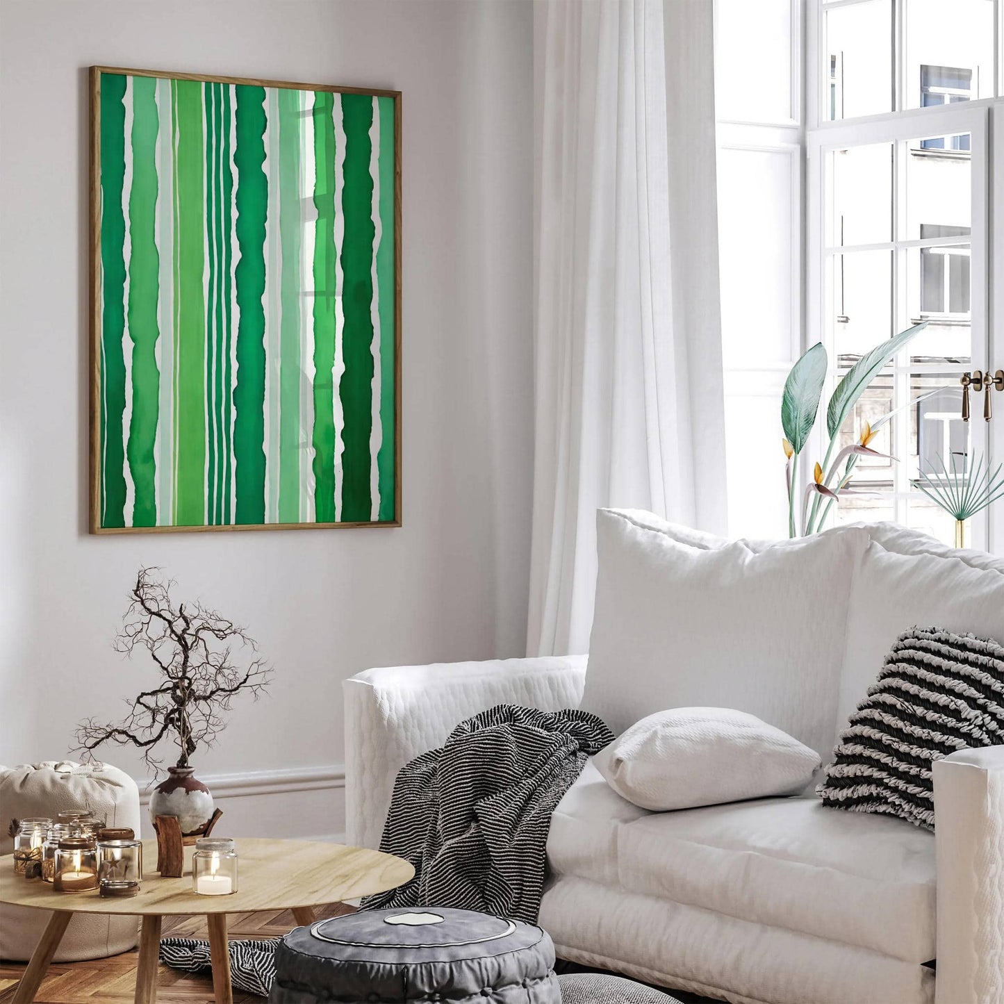 Green Watercolor Contemporary Wall Art - HypeSheriff