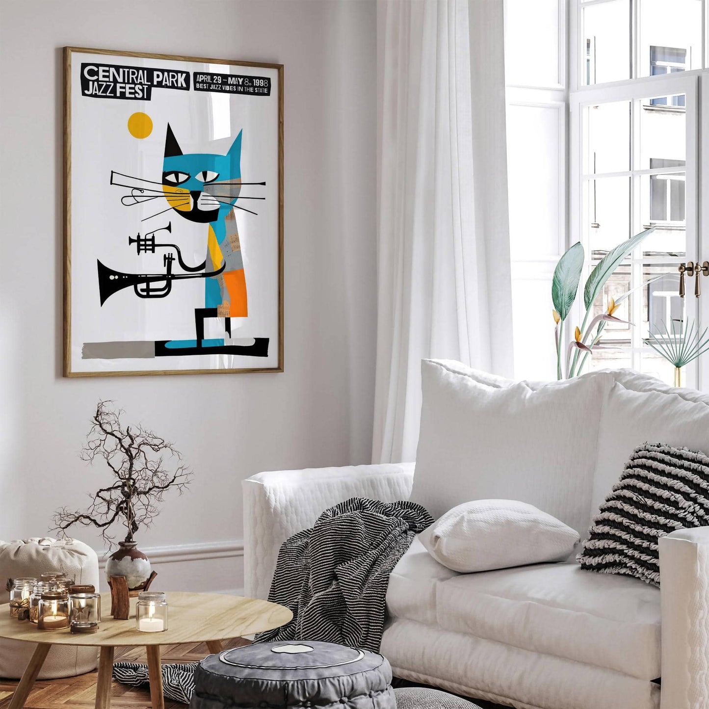 Funny Cat Retro Music Poster - HypeSheriff