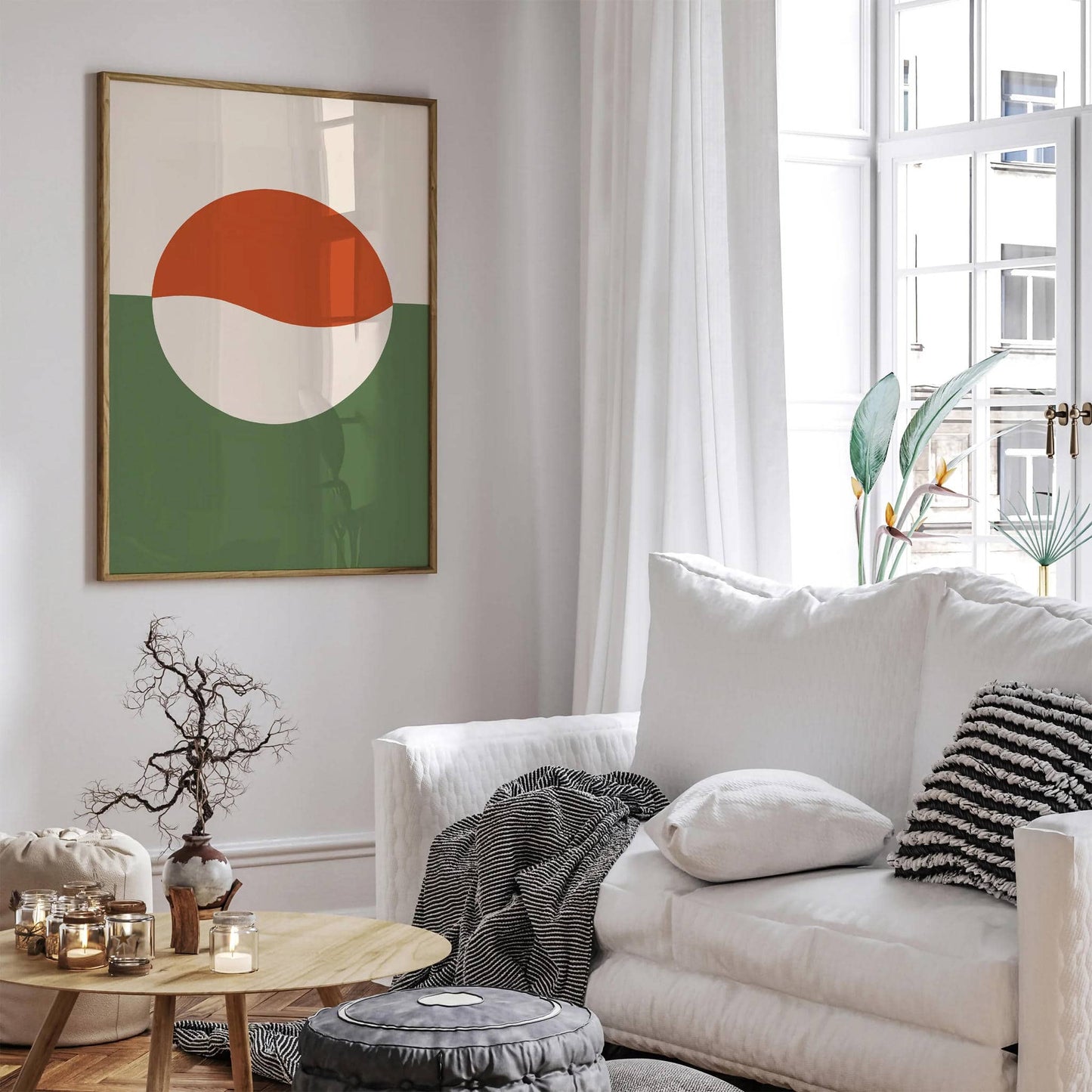 Modern Green Minimalist Wall Art - HypeSheriff