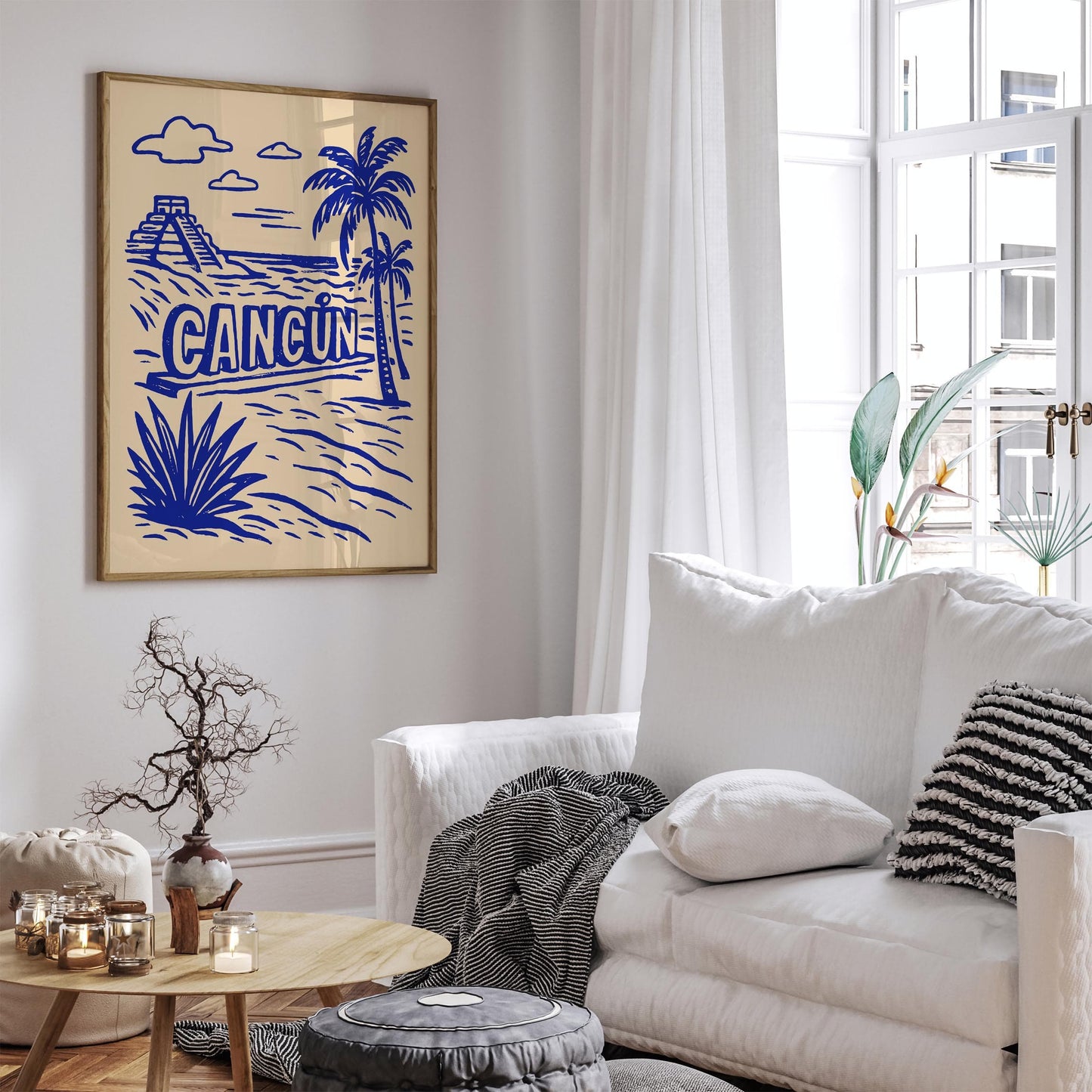 Playa Delfines Cancun - Tropical Travel Wall Art Print