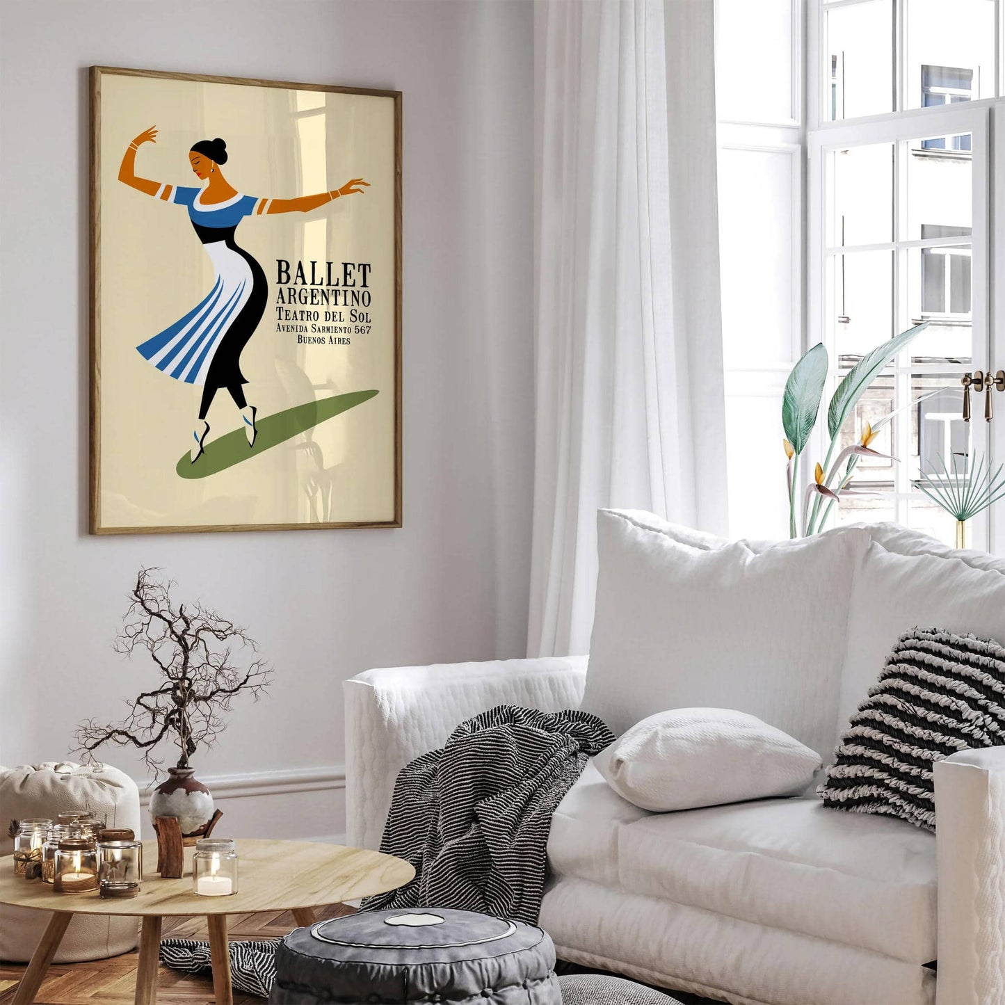 Argentino Ballet Retro Ballerina Wall Art - HypeSheriff