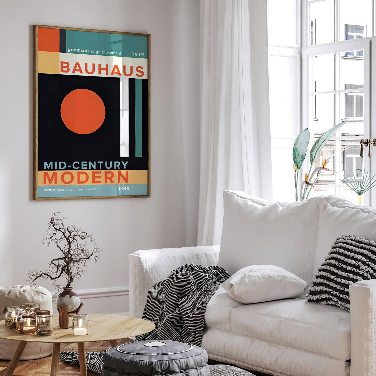 Mid Century Modern Bauhaus Retro Poster - HypeSheriff