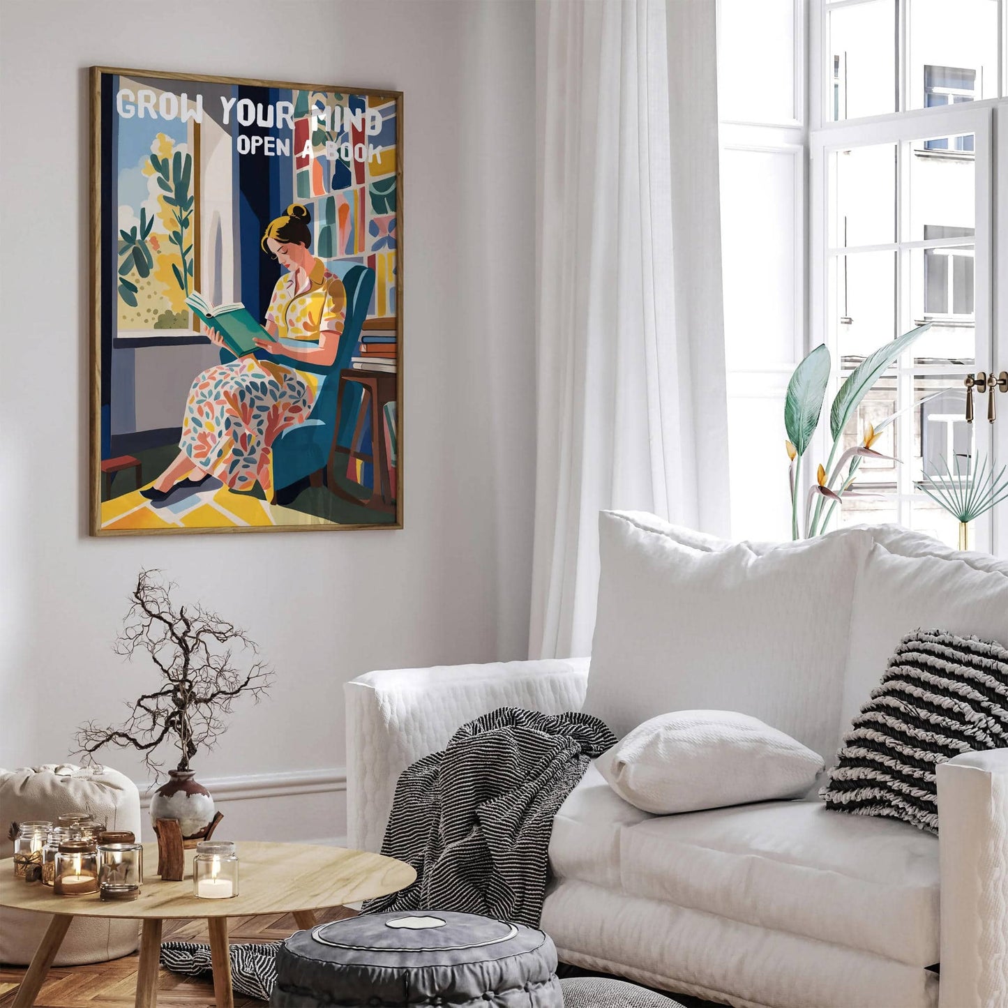 Grow Your Mind Open a Book Poster - HypeSheriff