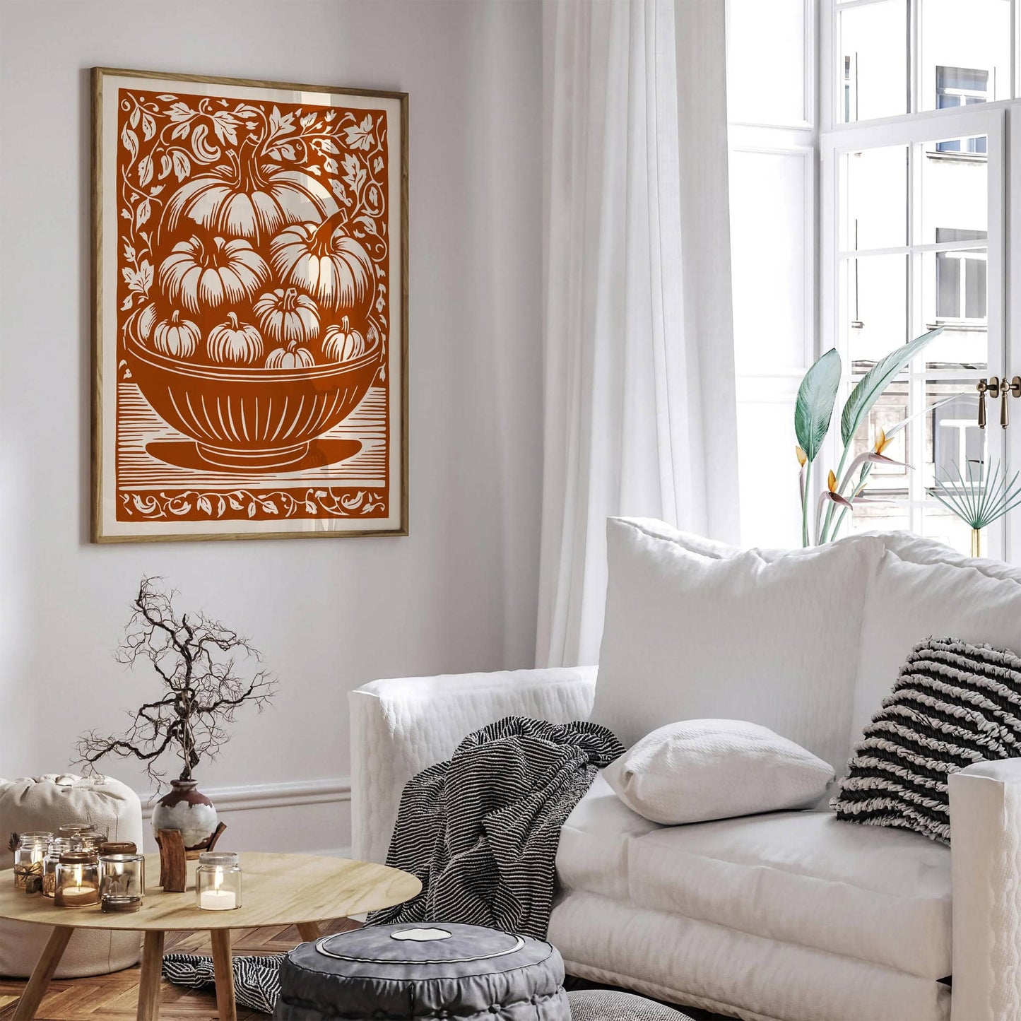 Rustic Pumpkin Burnt Orange Poster - HypeSheriff