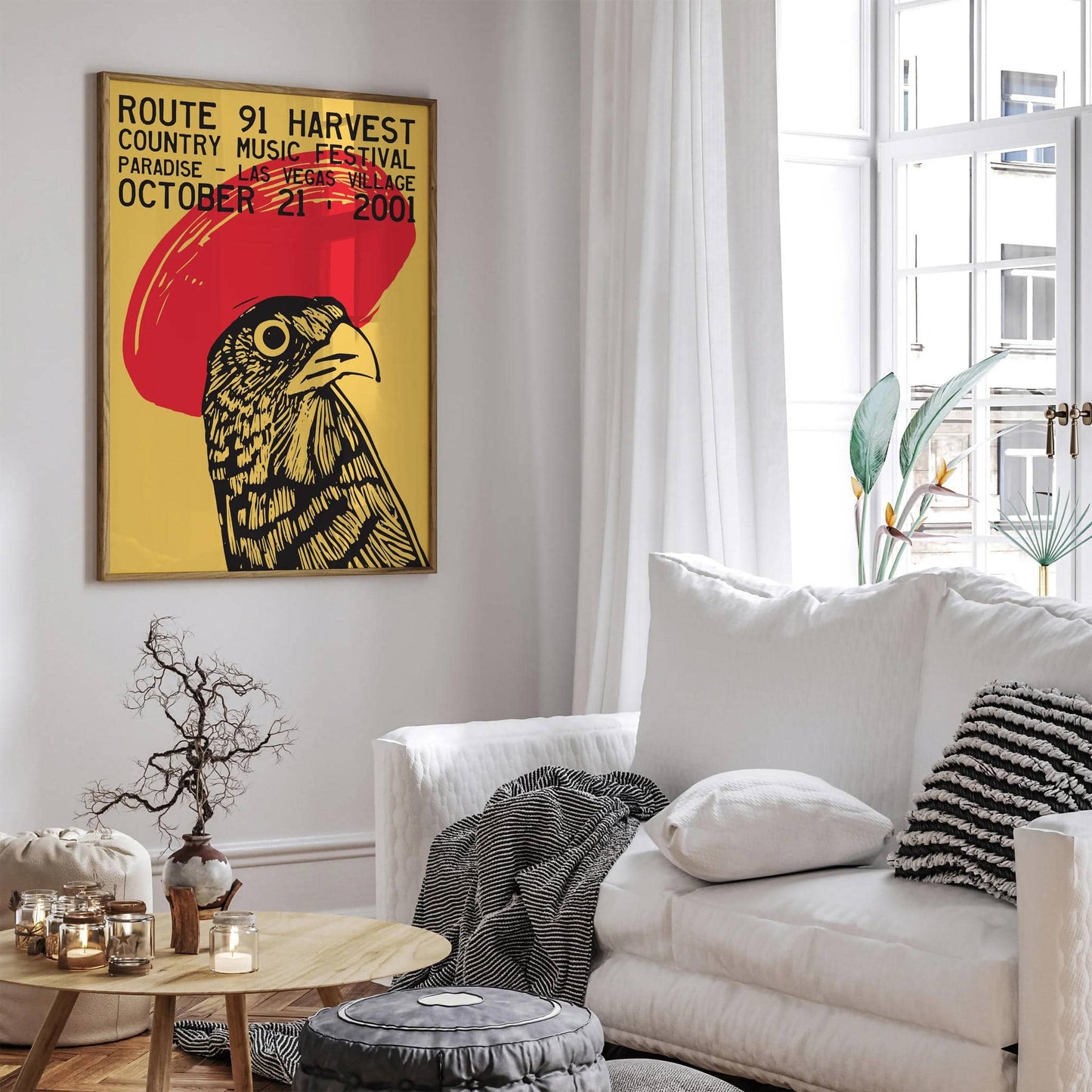 Country Music Festival Rooster Art Print - HypeSheriff