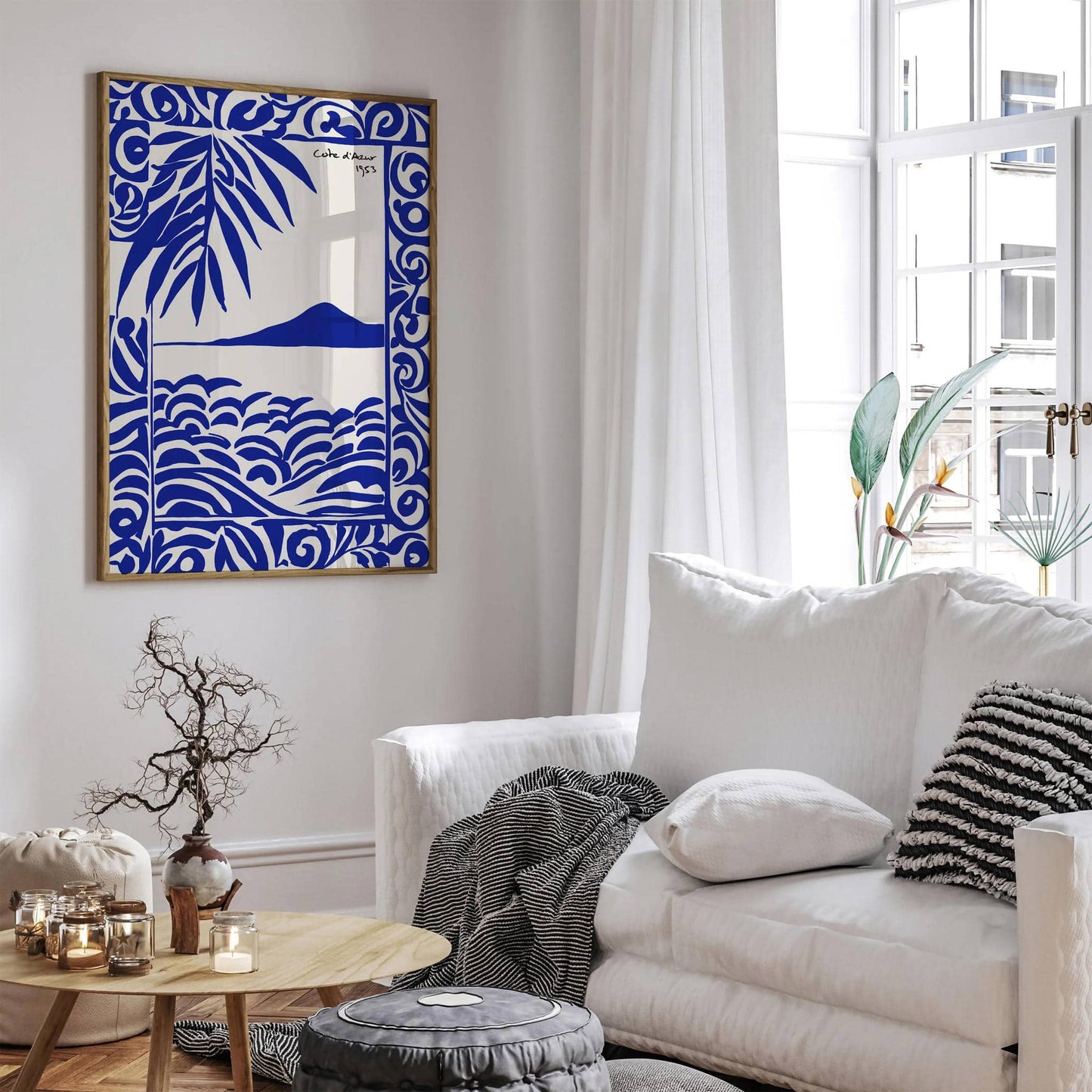 Blue Indigo Cote d'Azur 1953 Poster - HypeSheriff