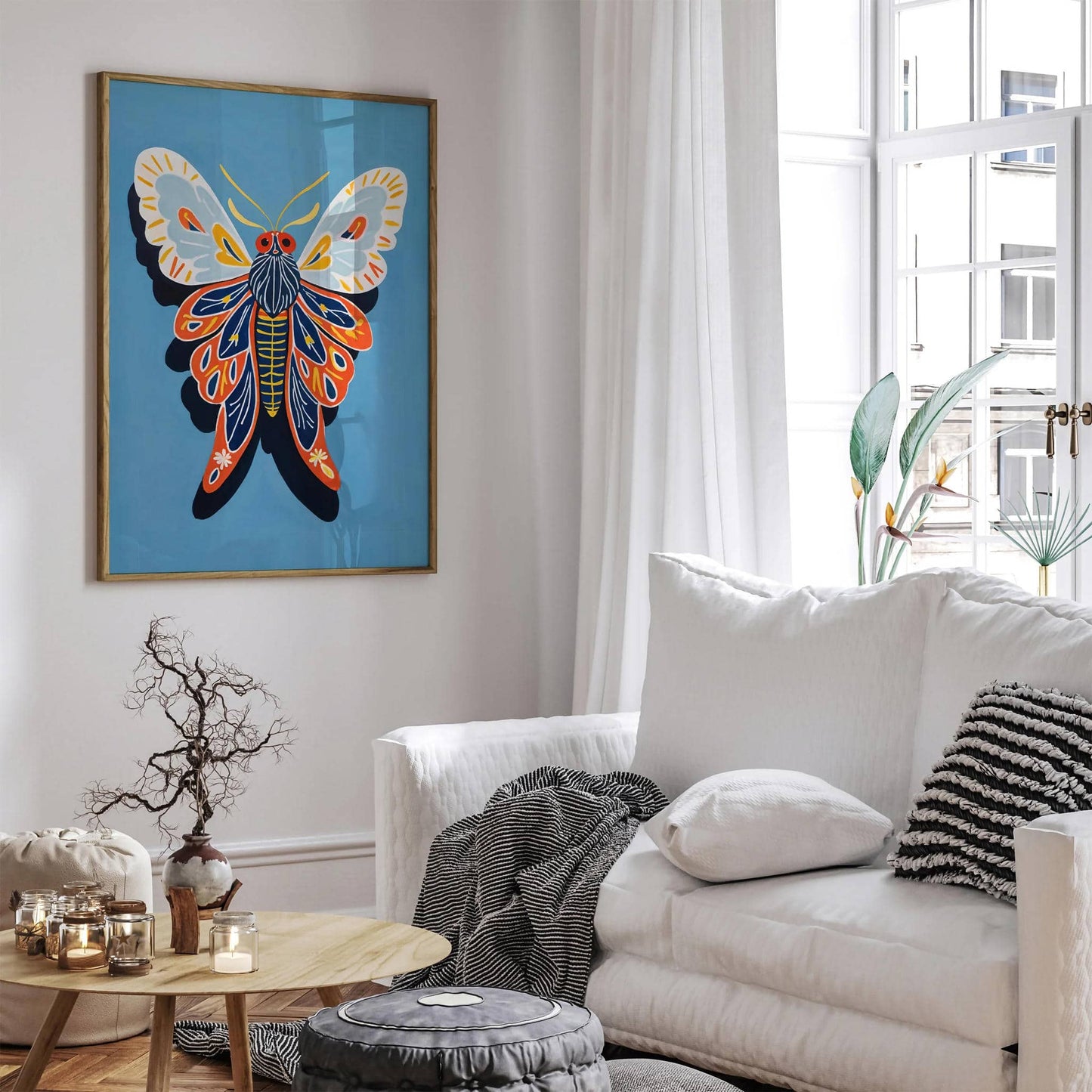Cute Moth Wall Art Print - HypeSheriff