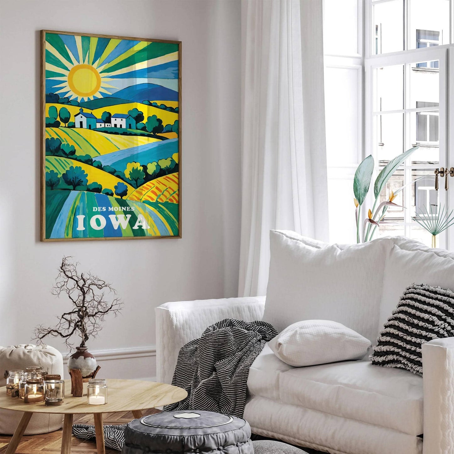 Iowa Retro Travel Art Print - HypeSheriff