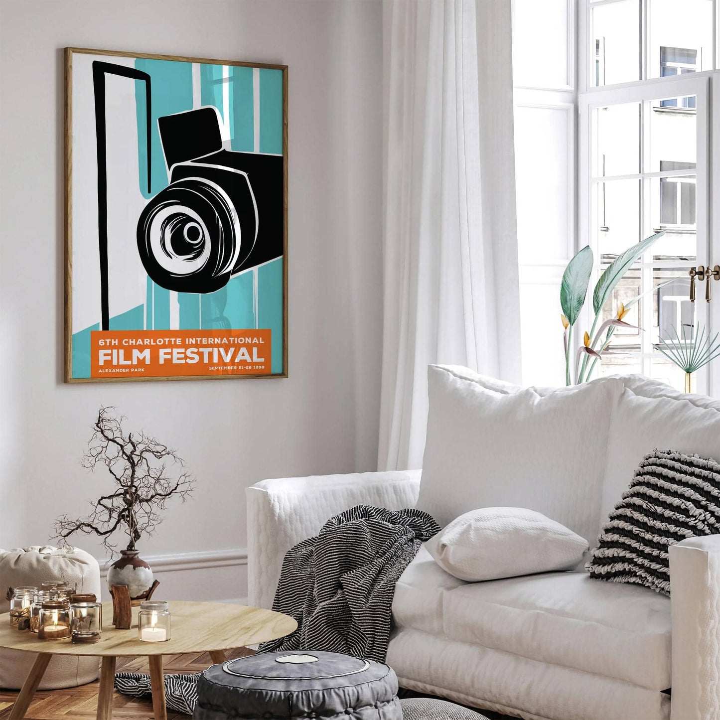 Charlotte Film Festival Retro Poster - HypeSheriff
