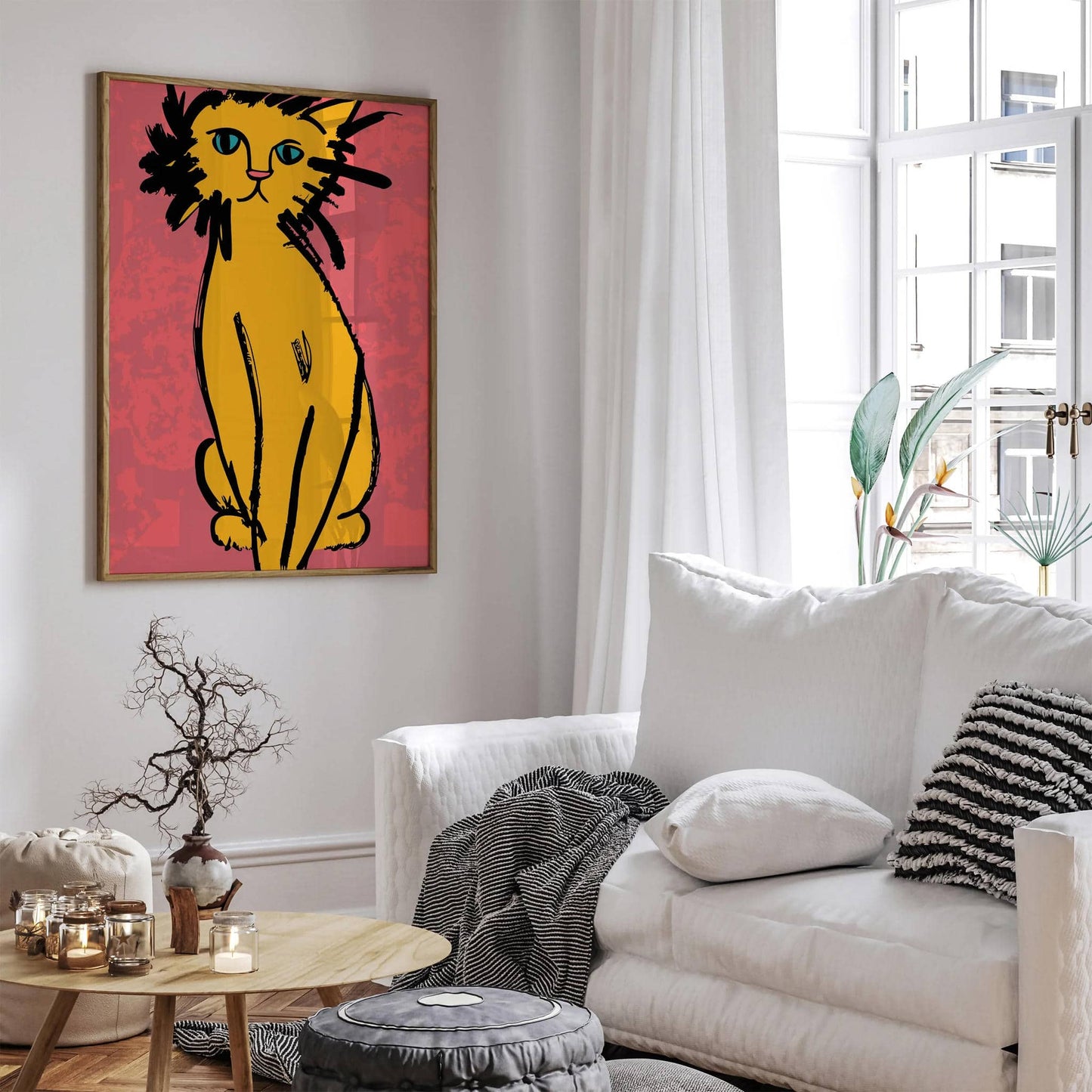 Quirky Cat 80s Poster - HypeSheriff