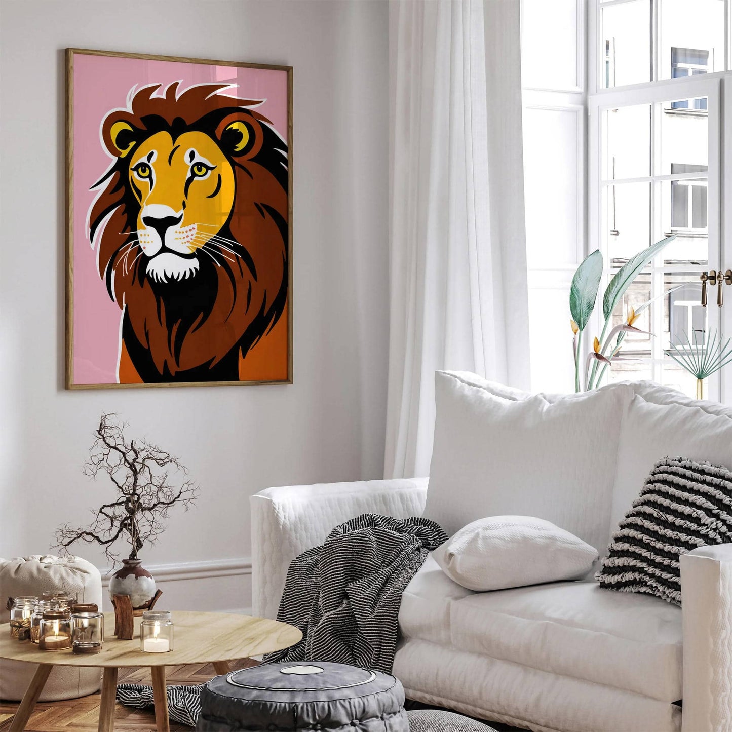 Kind Lion Cute Art Print - HypeSheriff