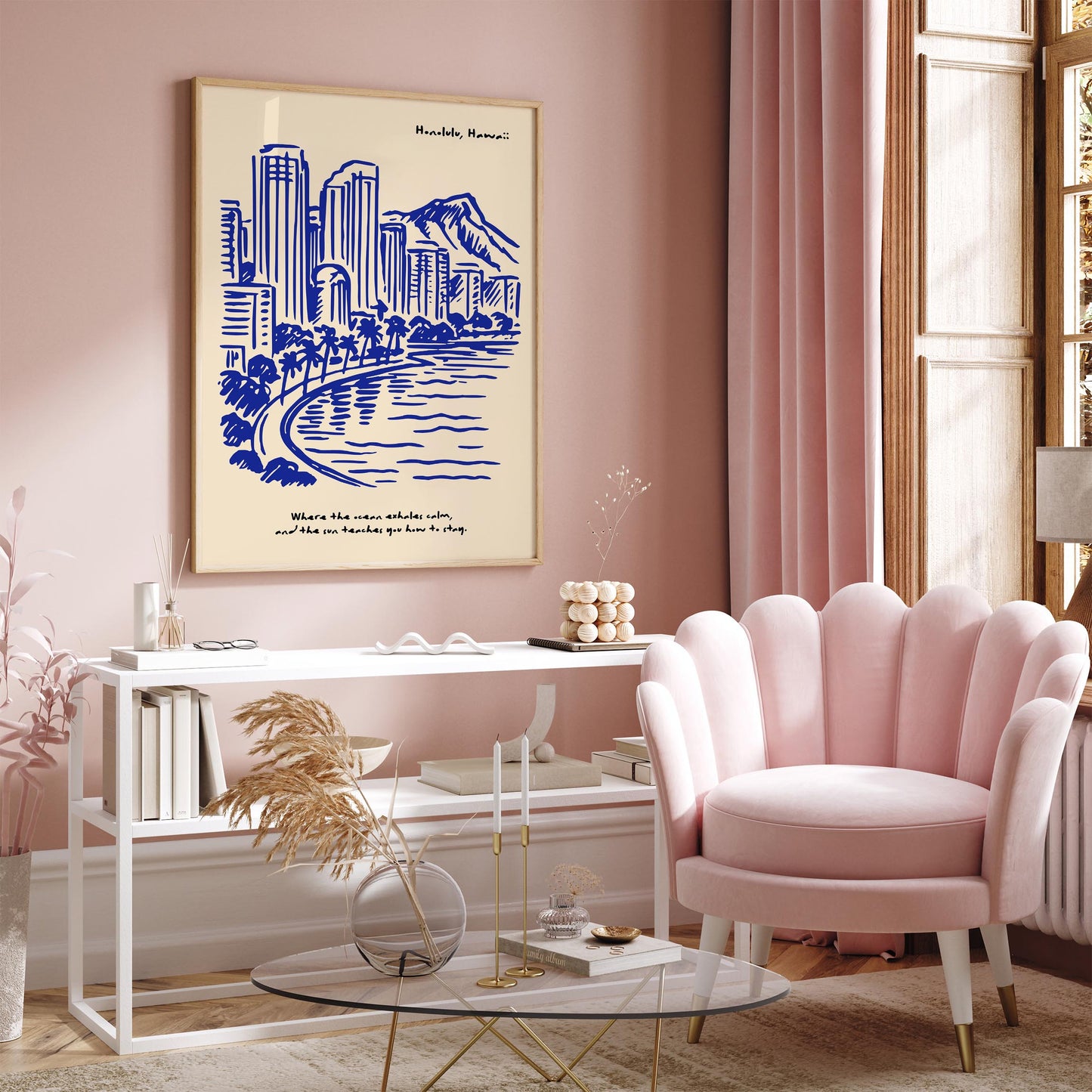 Honolulu Hawaii Poster - Blue Hawaii Quote Print