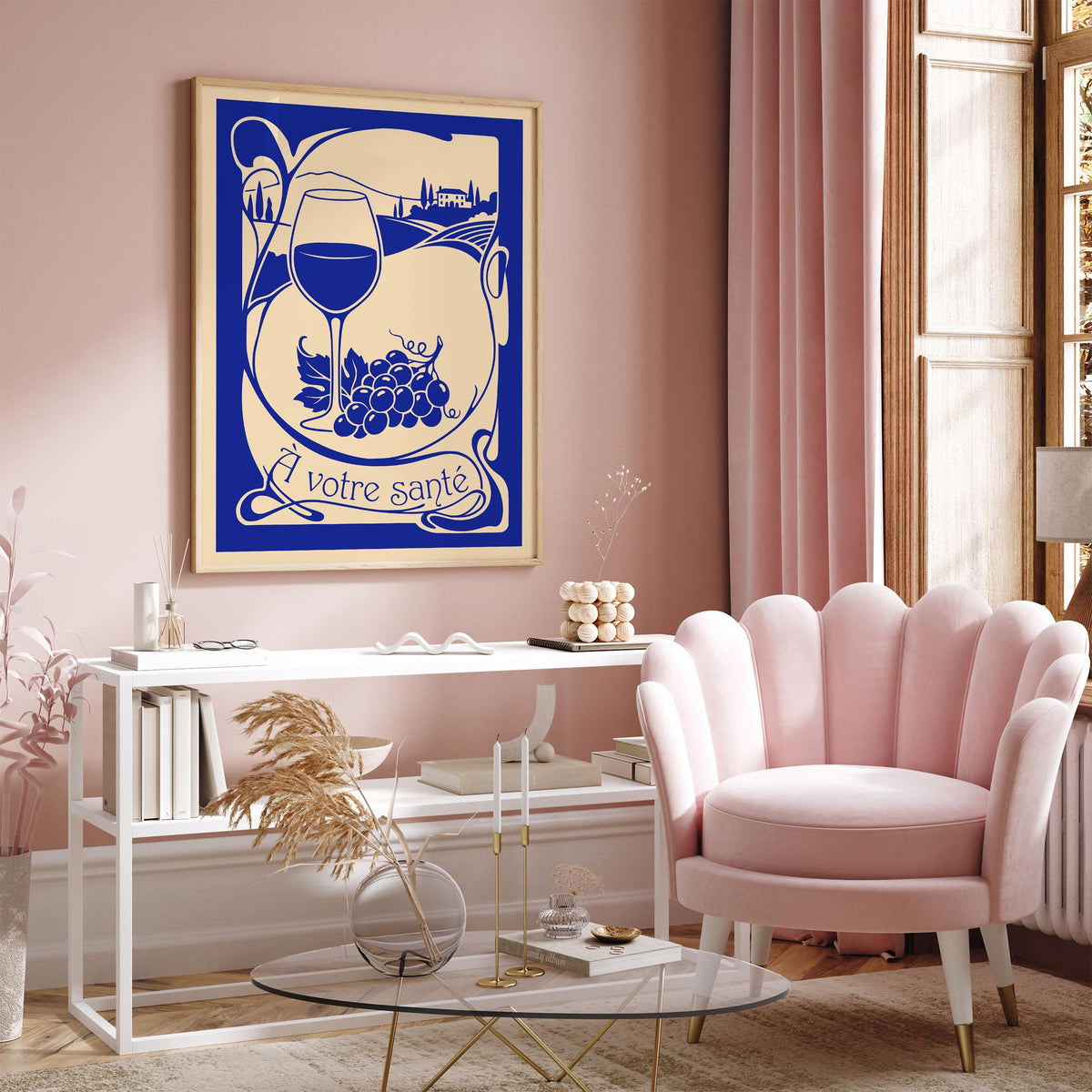 À Votre Santé French Wine Poster
