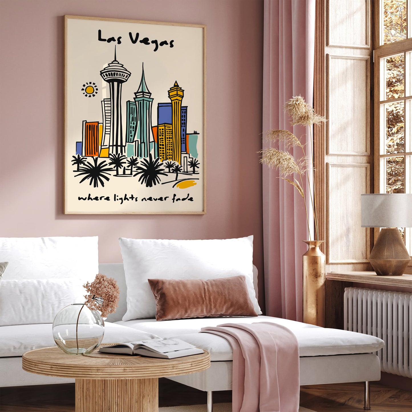 Las Vegas Where Lights Never Fade Travel Poster