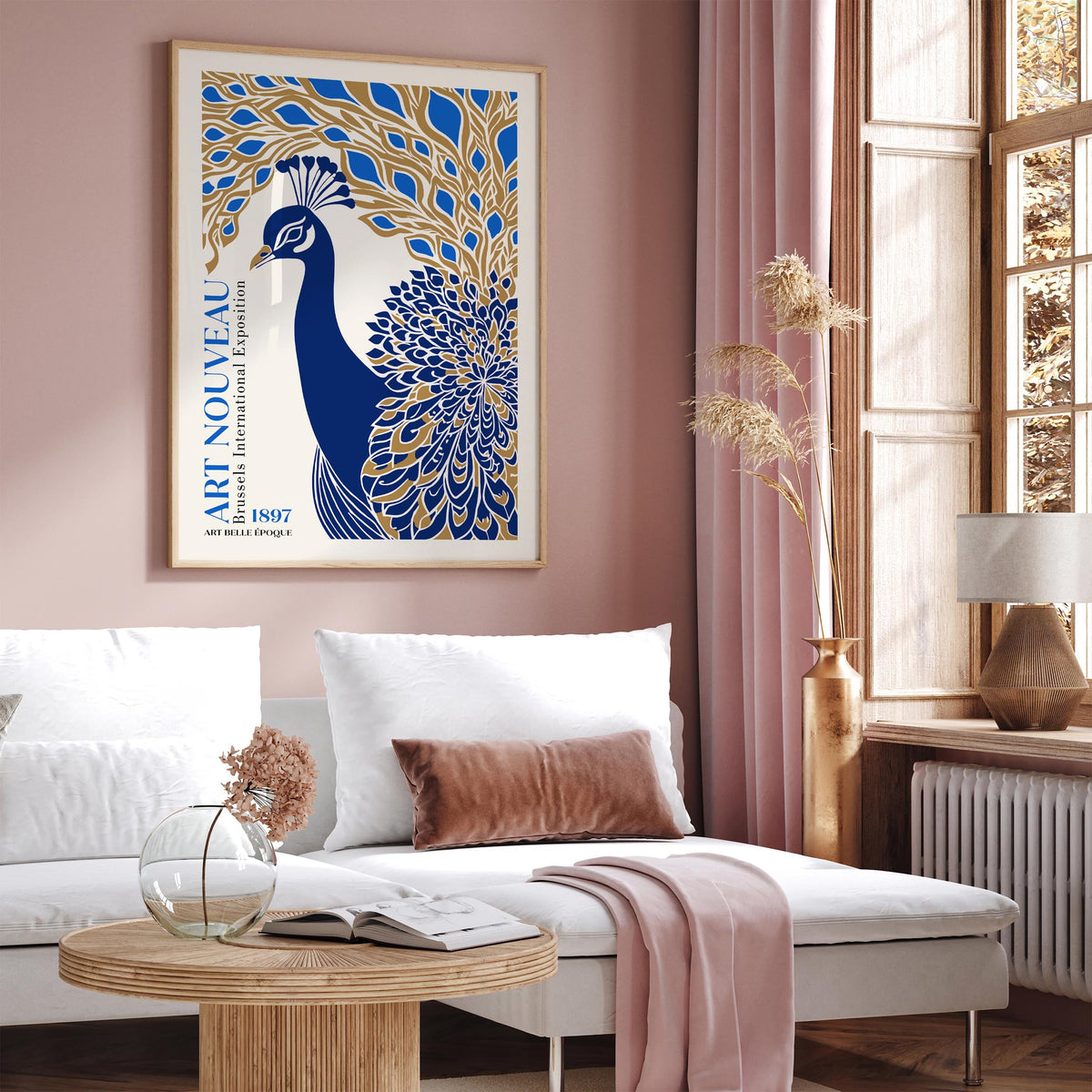 Art Nouveau Peacock Poster