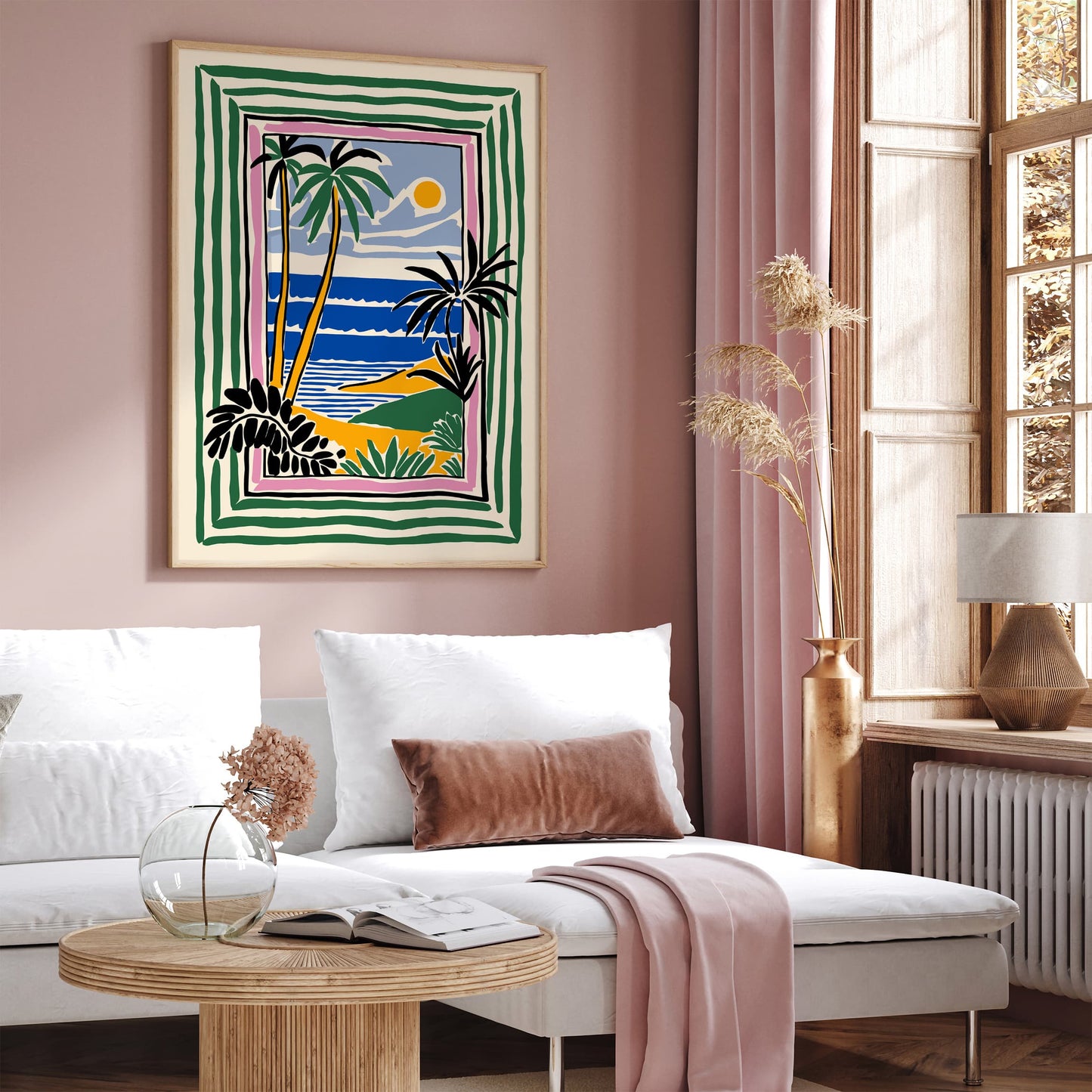 Tropical Landscape Eclectic Wall Art Print