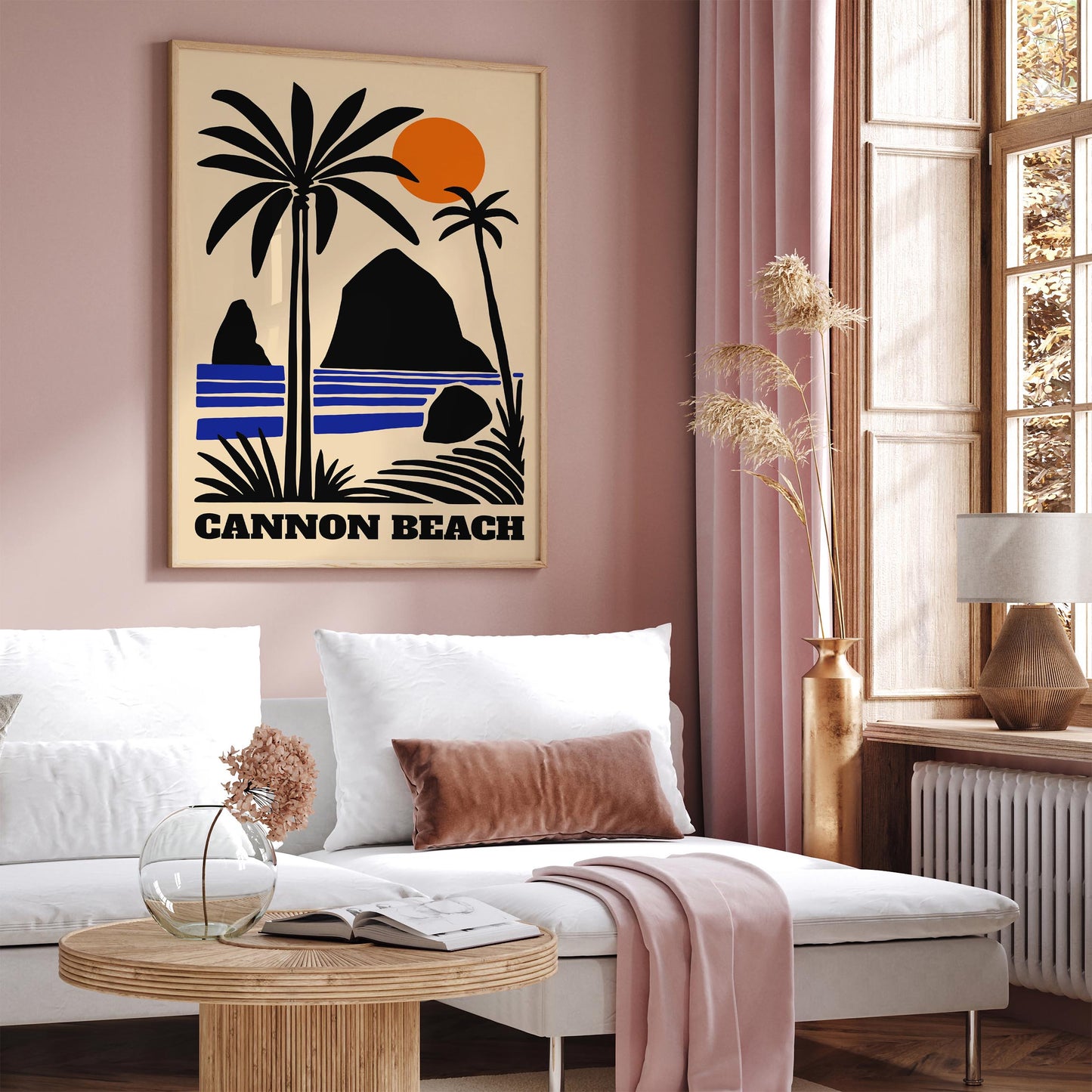 Cannon Beach Oregon Poster - Retro Landscape Print