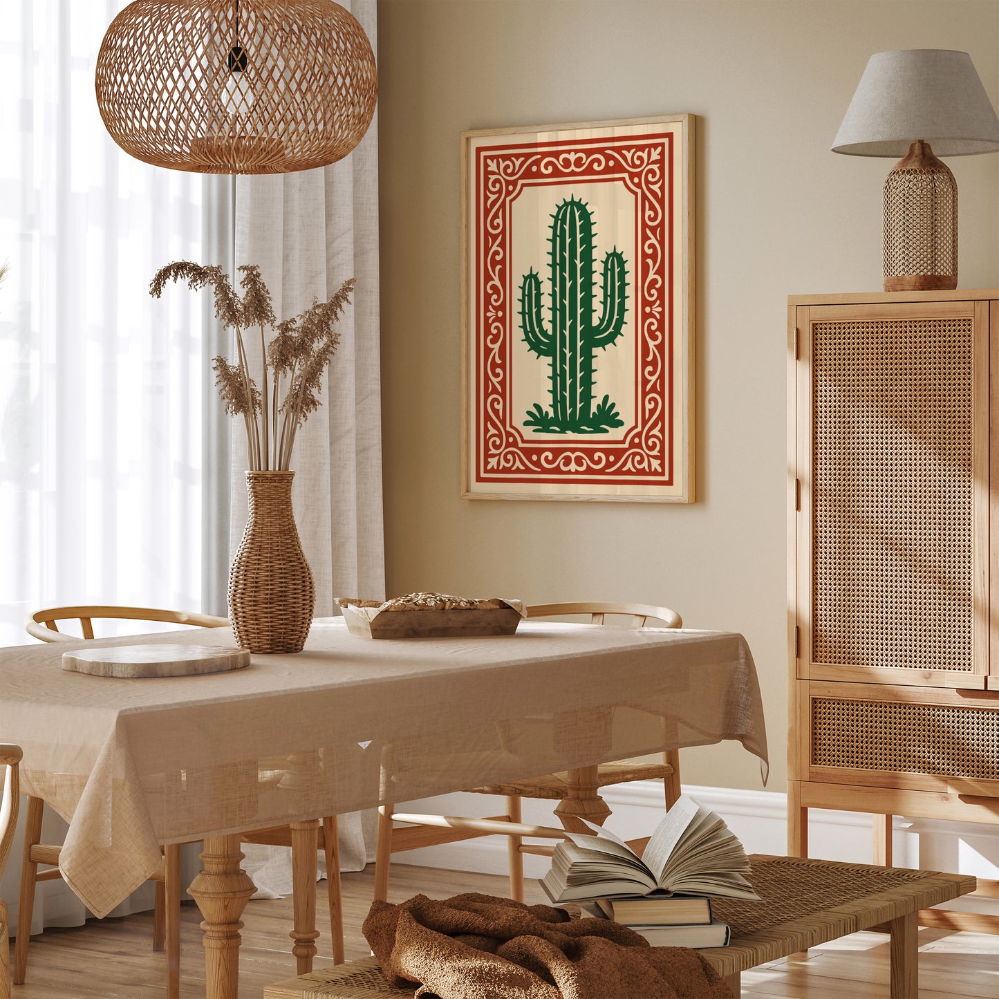 Cacti Art Print - Rococo Botanical Wall Art Poster