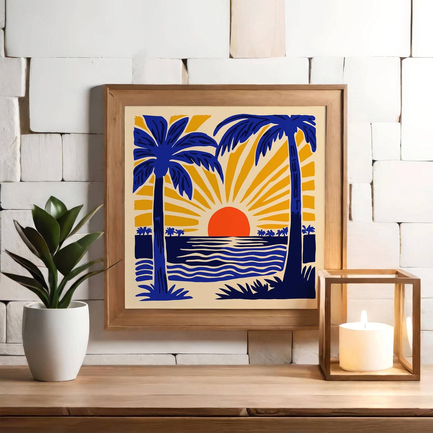 Tropical Landscape Square Print - HypeSheriff