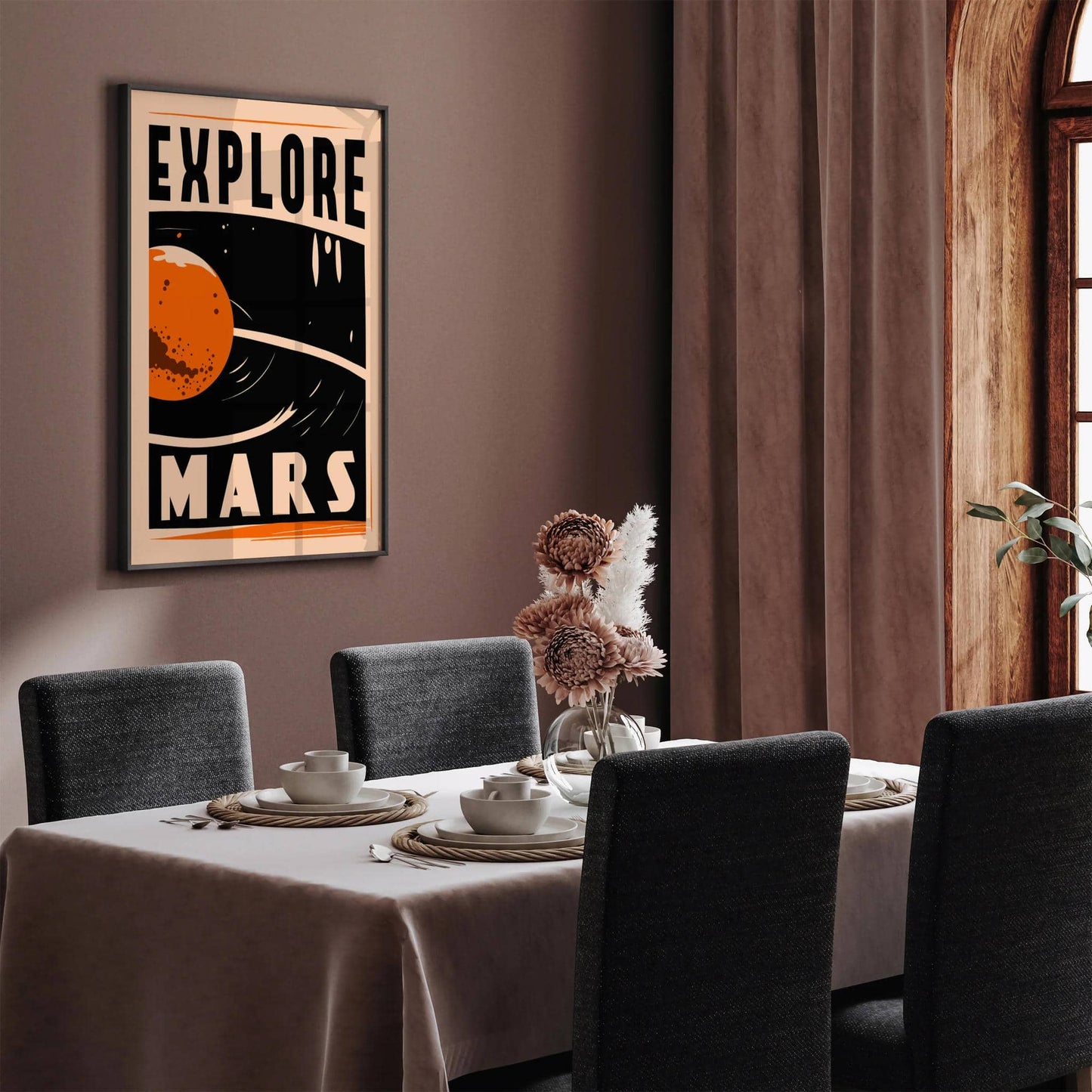 EXPLORE MARS - Minimal Space Poster - HypeSheriff