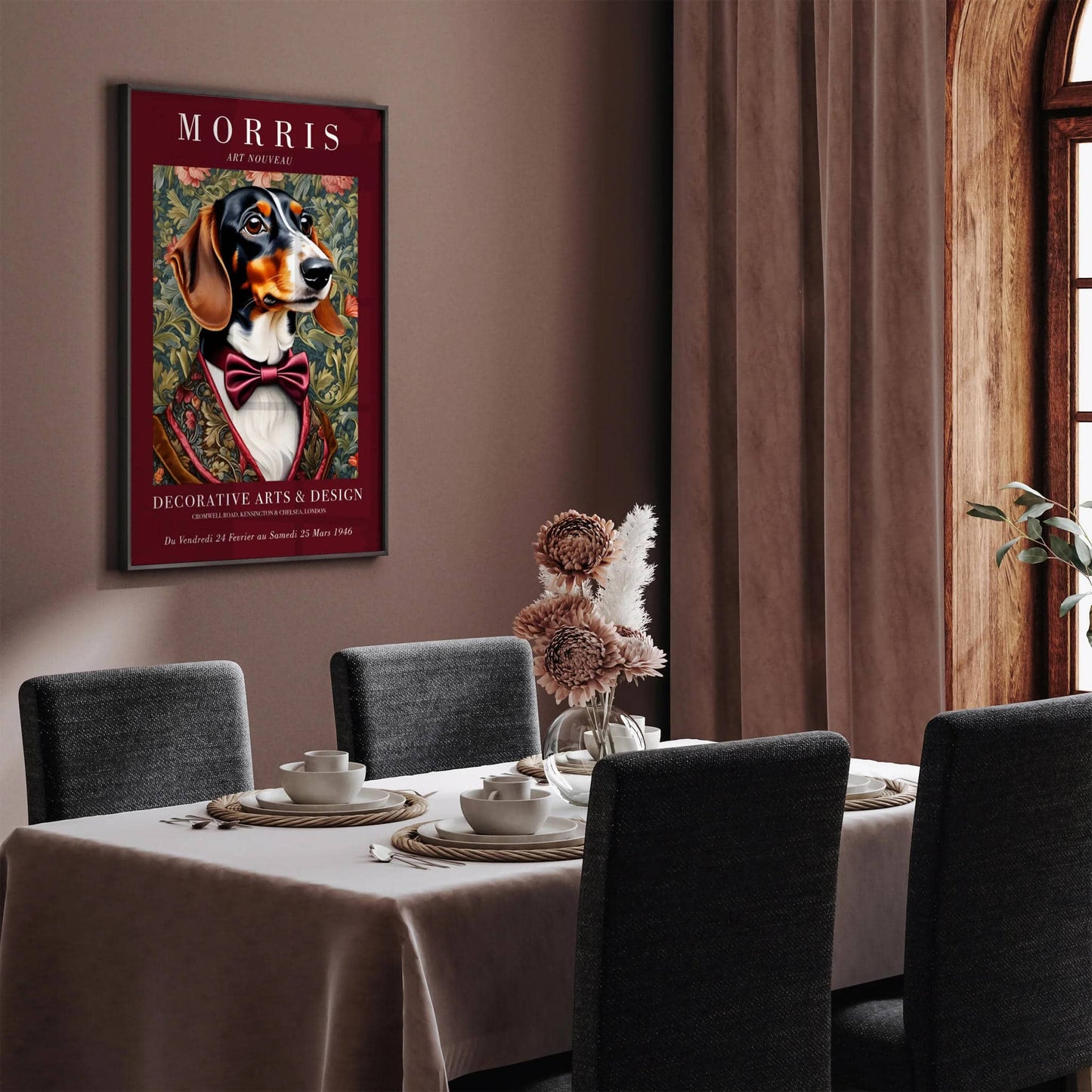 Elegant Dachshund Dog Victorian Poster - HypeSheriff