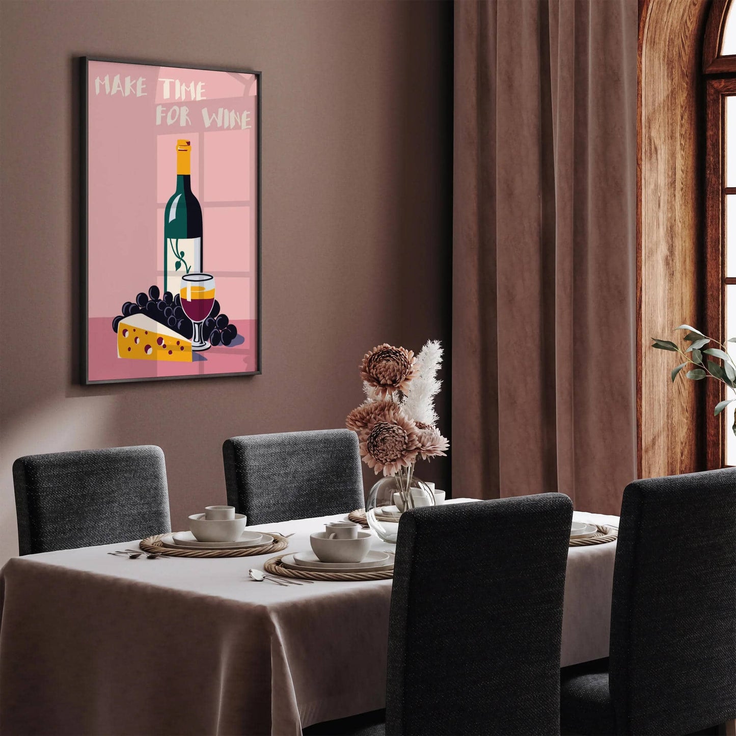 Mate Time For Wine Poster - Wine Nerd Gift Idea - HypeSheriff