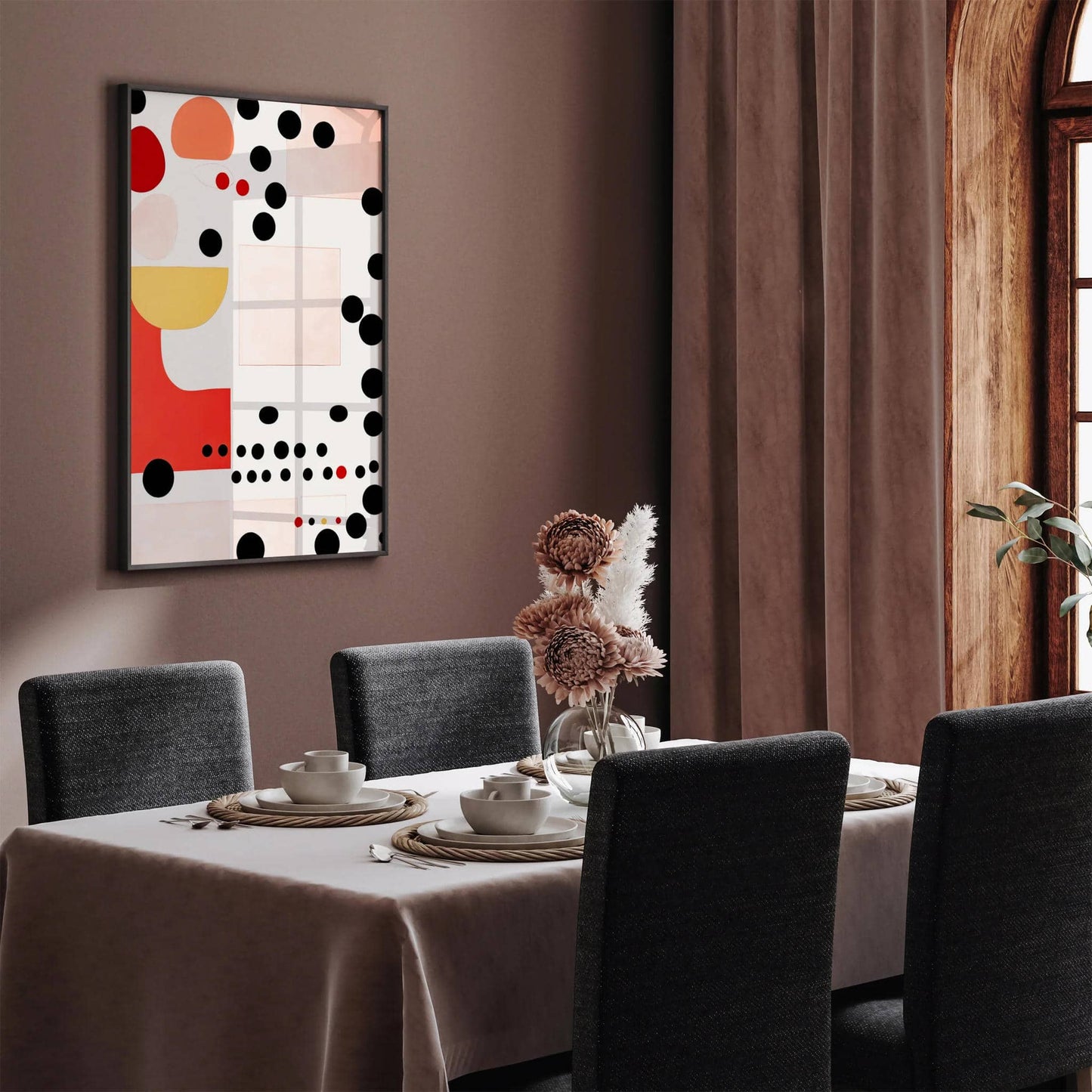 Mid-Century Modern Polka Dots Art Print - HypeSheriff