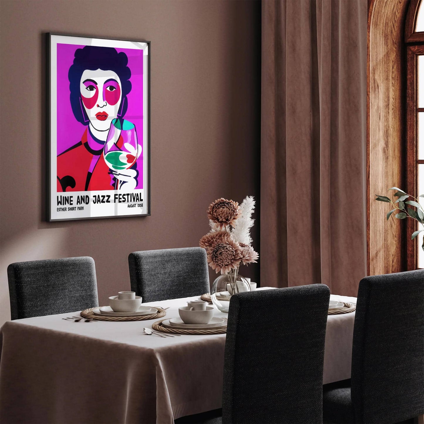 1998 Wine and Jazz Festival Poster - HypeSheriff