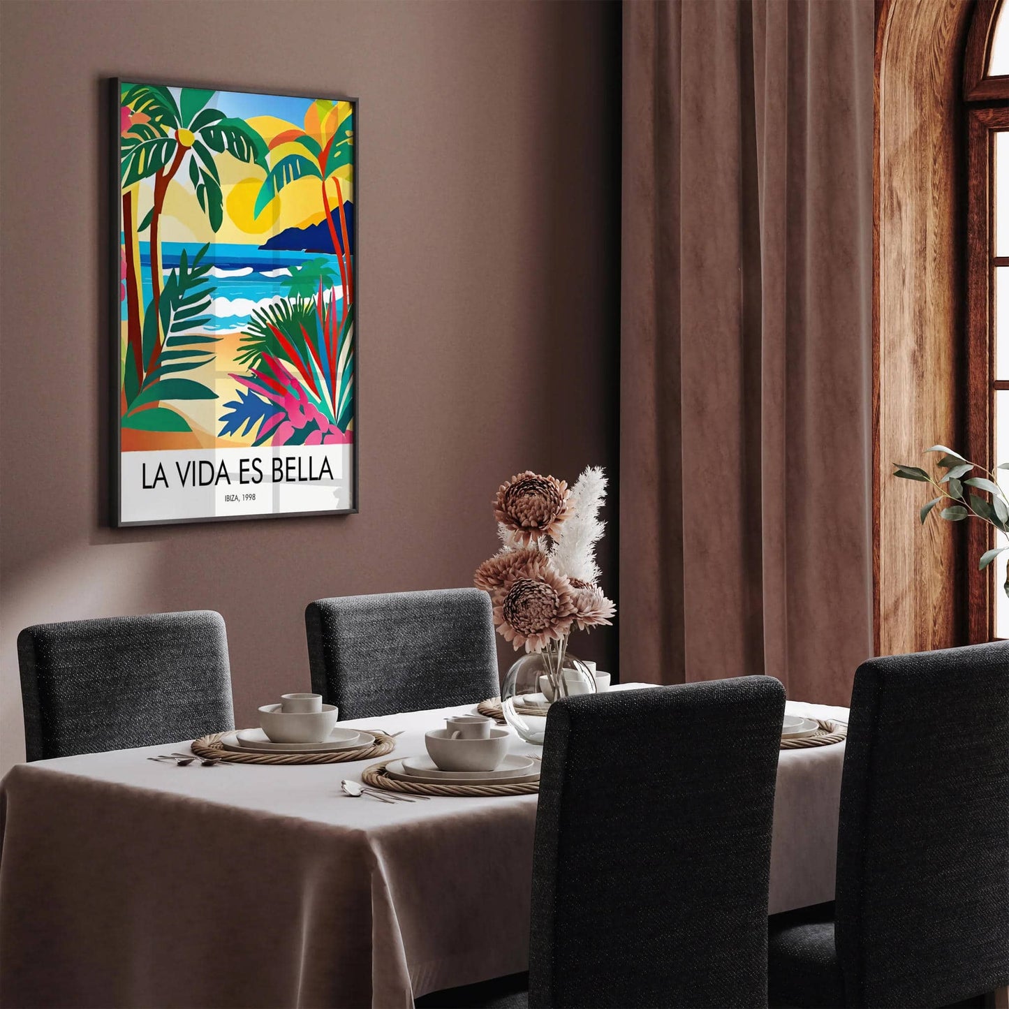 La Vida Es Bella Honeymoon Gift Art Print - HypeSheriff