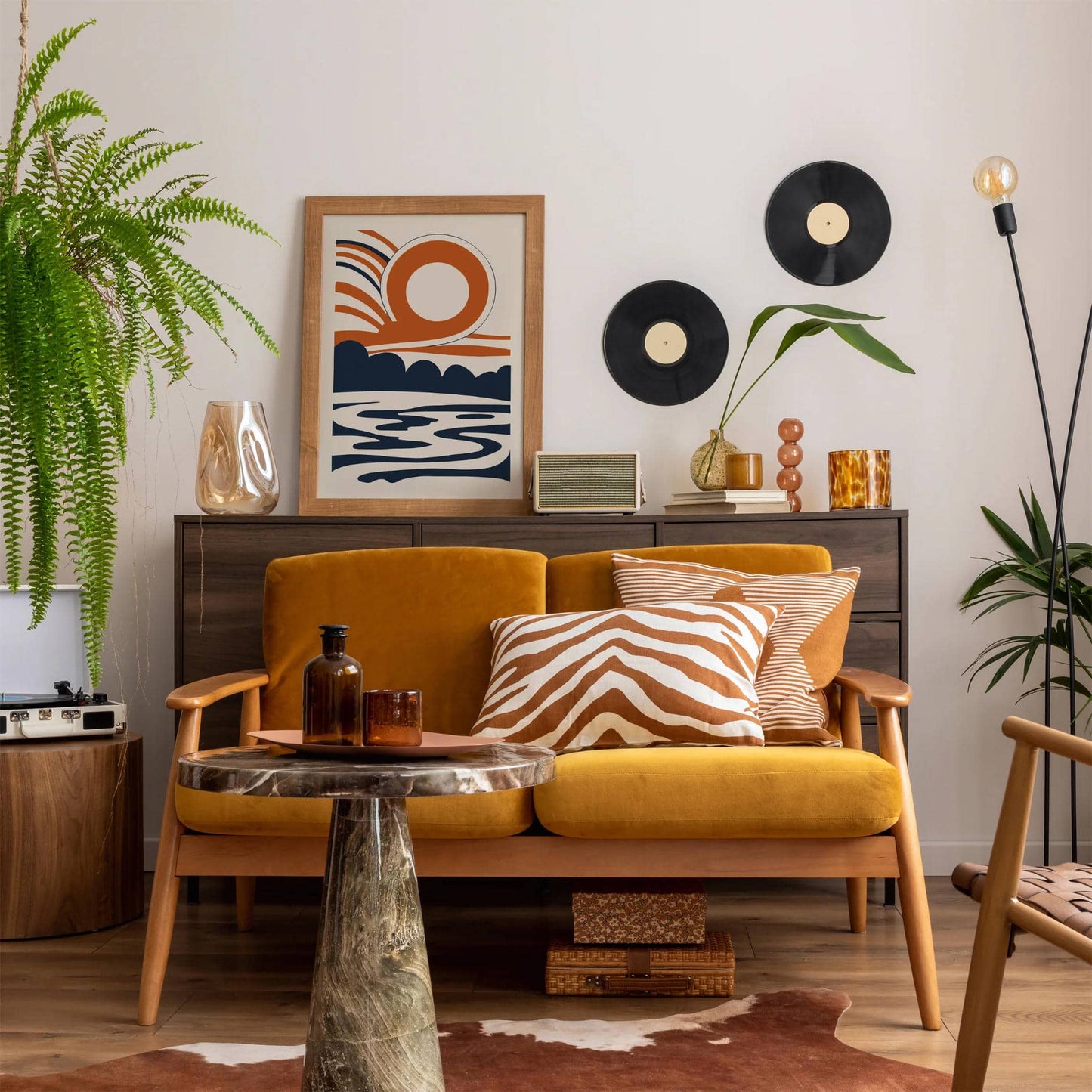 Retro Groovy Sun Poster - HypeSheriff