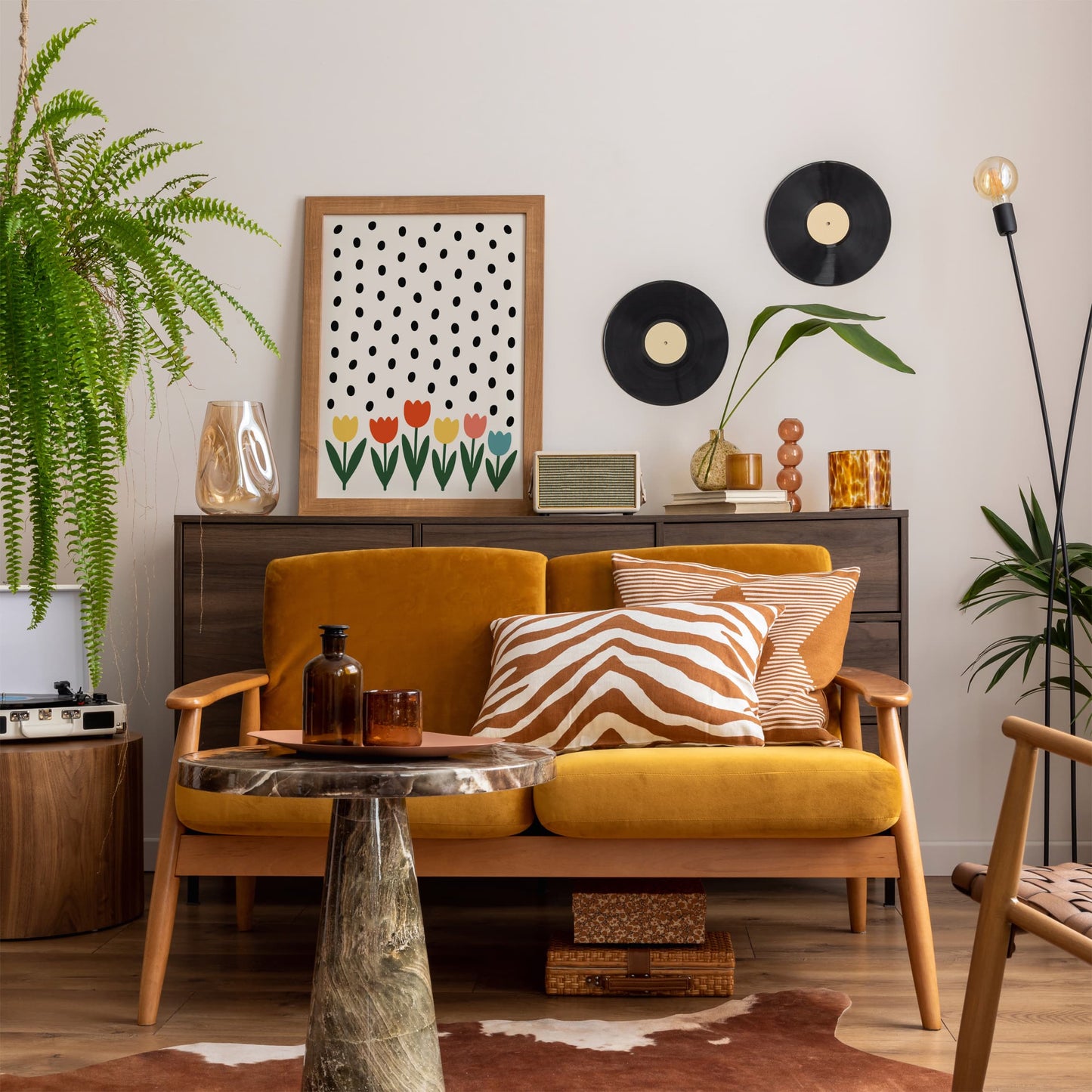 Colorful Tulips - Modern Aesthetic Wall Art Print