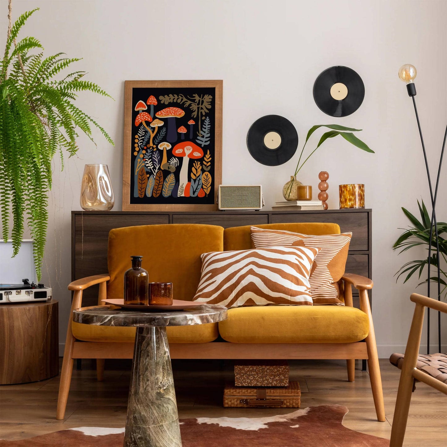 Autumn - Cozy Bohemian Mushroom Poster - HypeSheriff