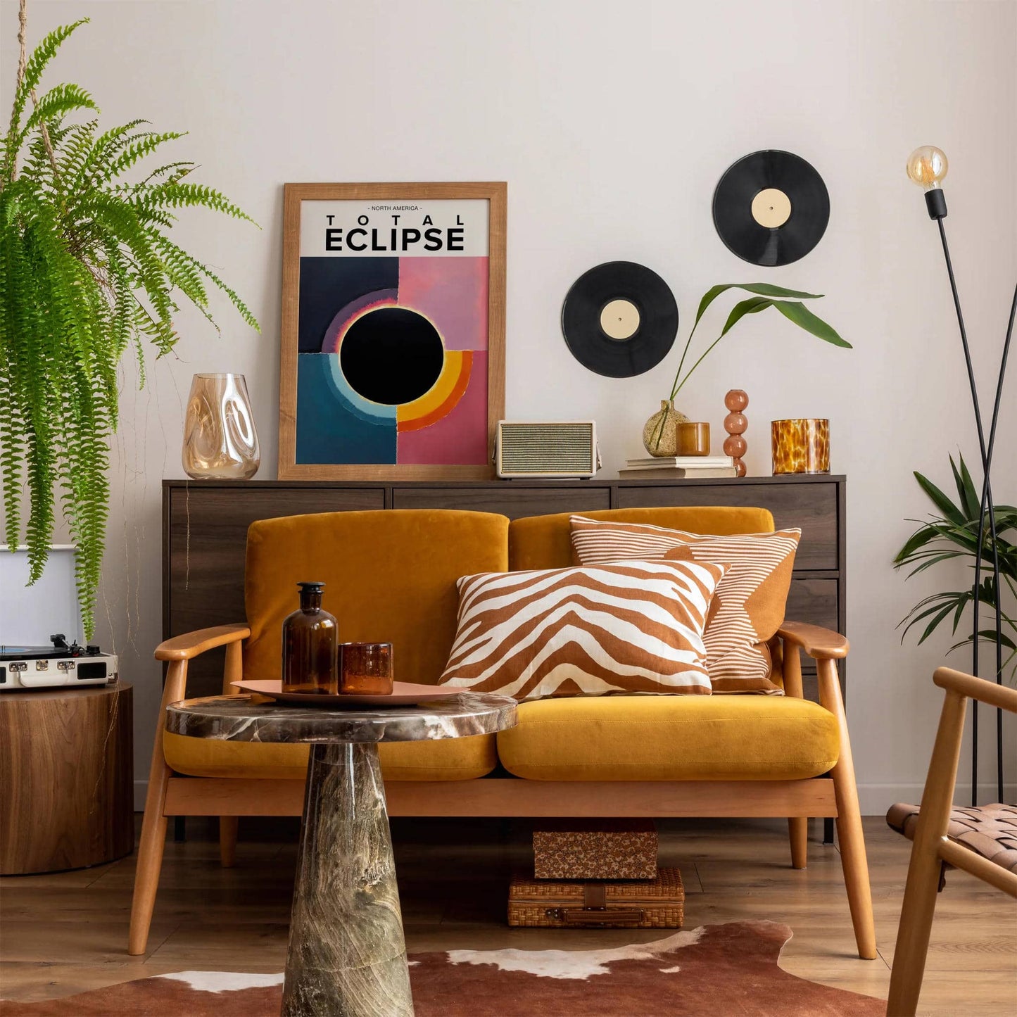 Total Eclipse Painting Art Print 2024 - HypeSheriff