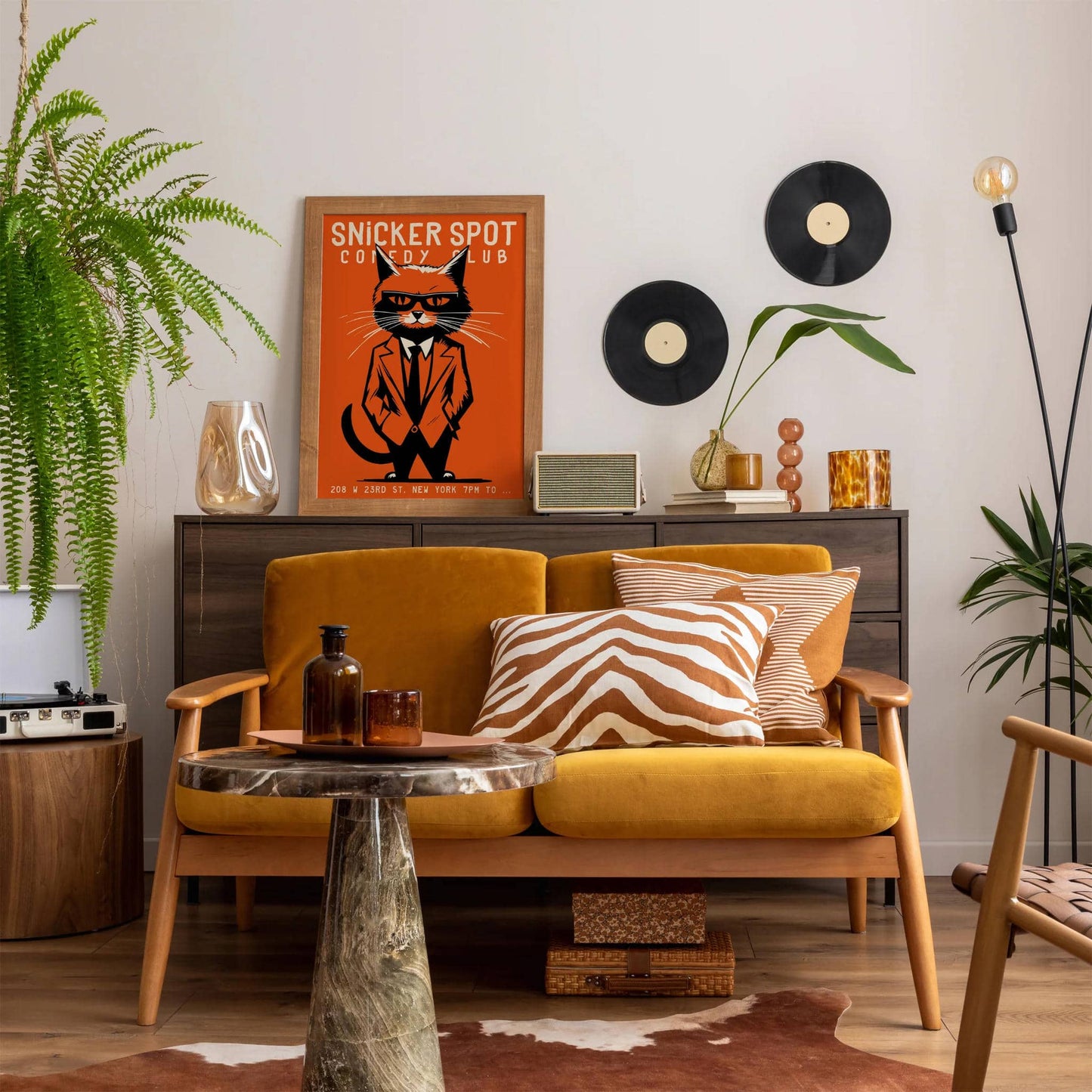 NYC Comedy Club Cat Poster - HypeSheriff