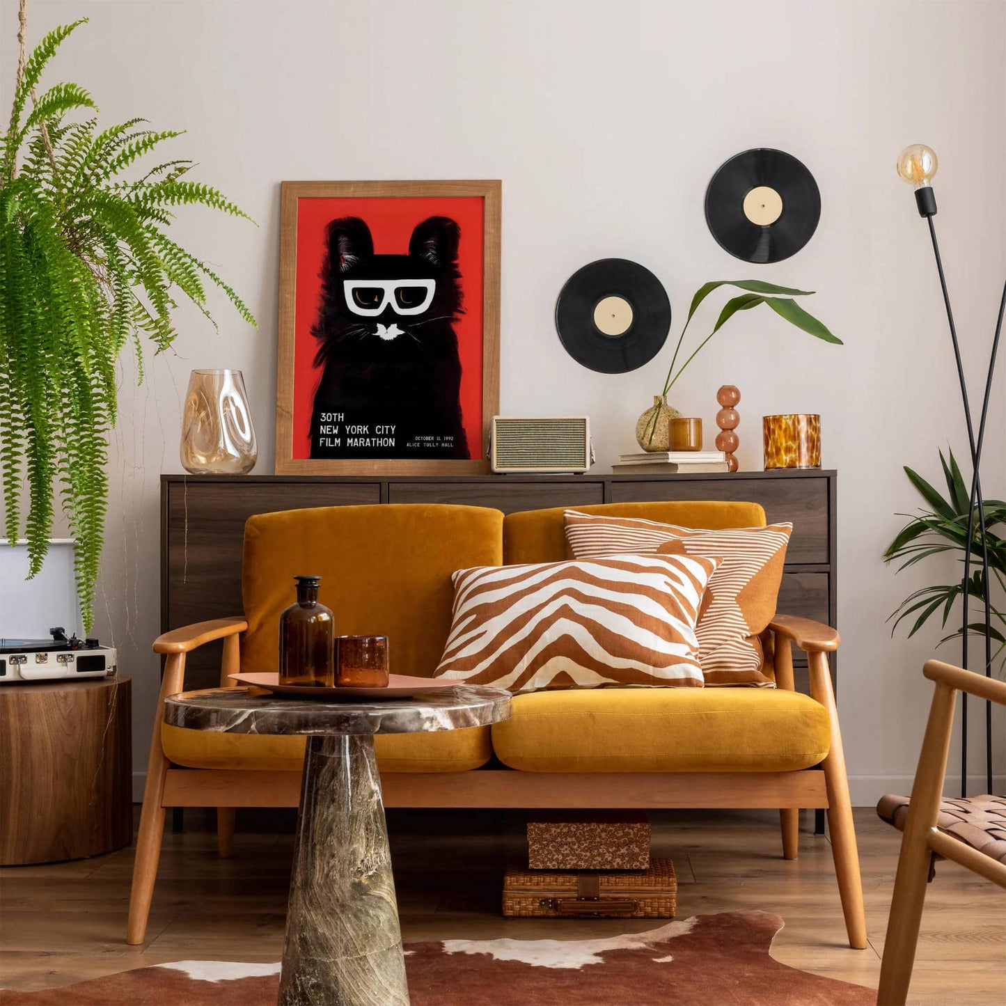 NYC Film Marathon Cat Poster - HypeSheriff