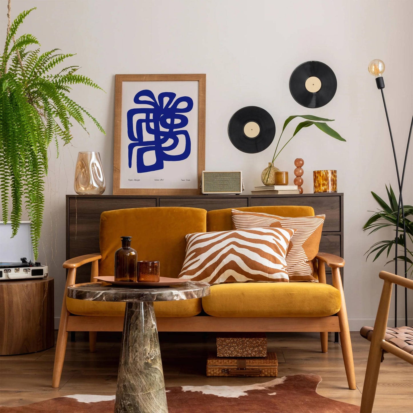 Fever Studio Blue Abstract Poster