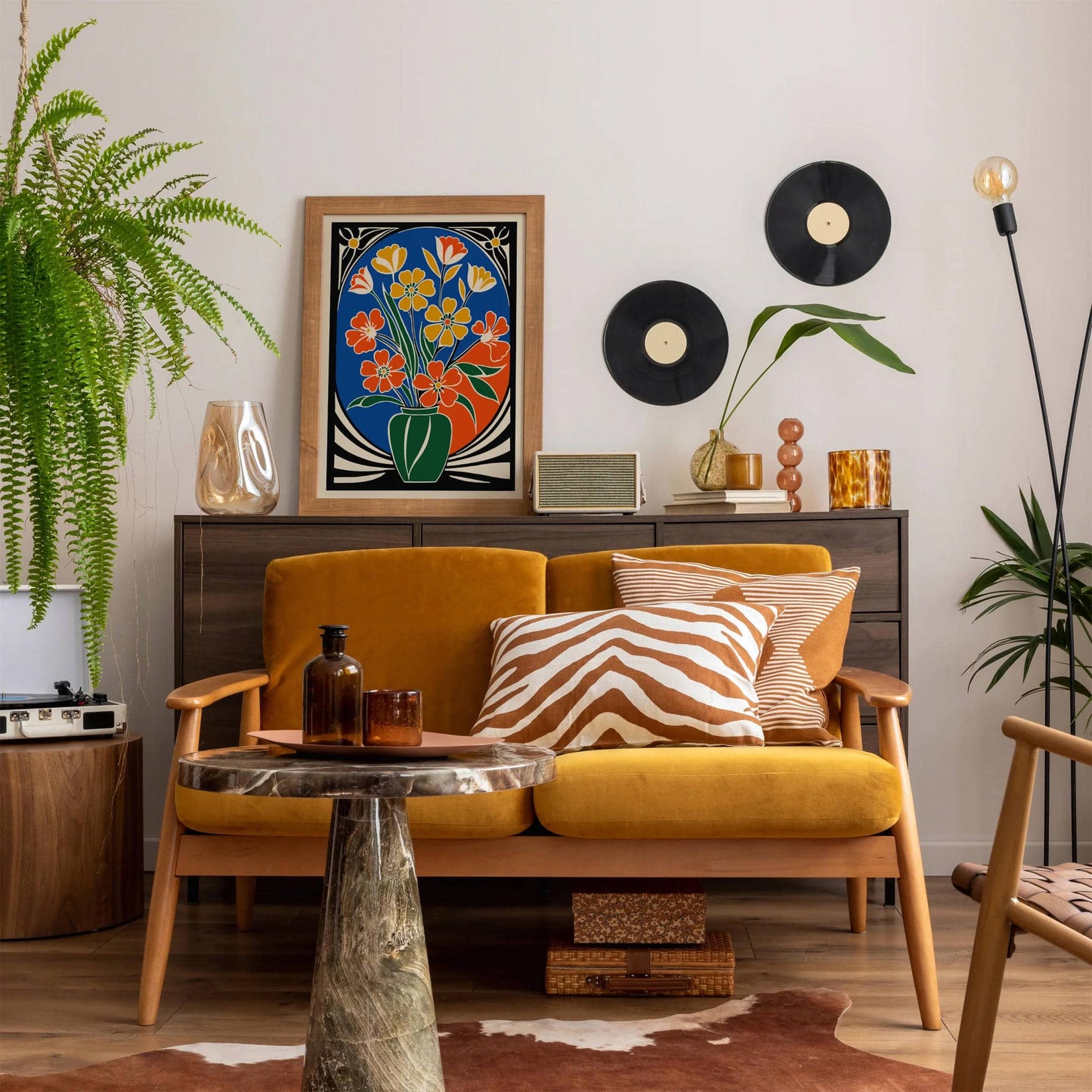 Art Deco Bouquet of Flowers Art Print - HypeSheriff