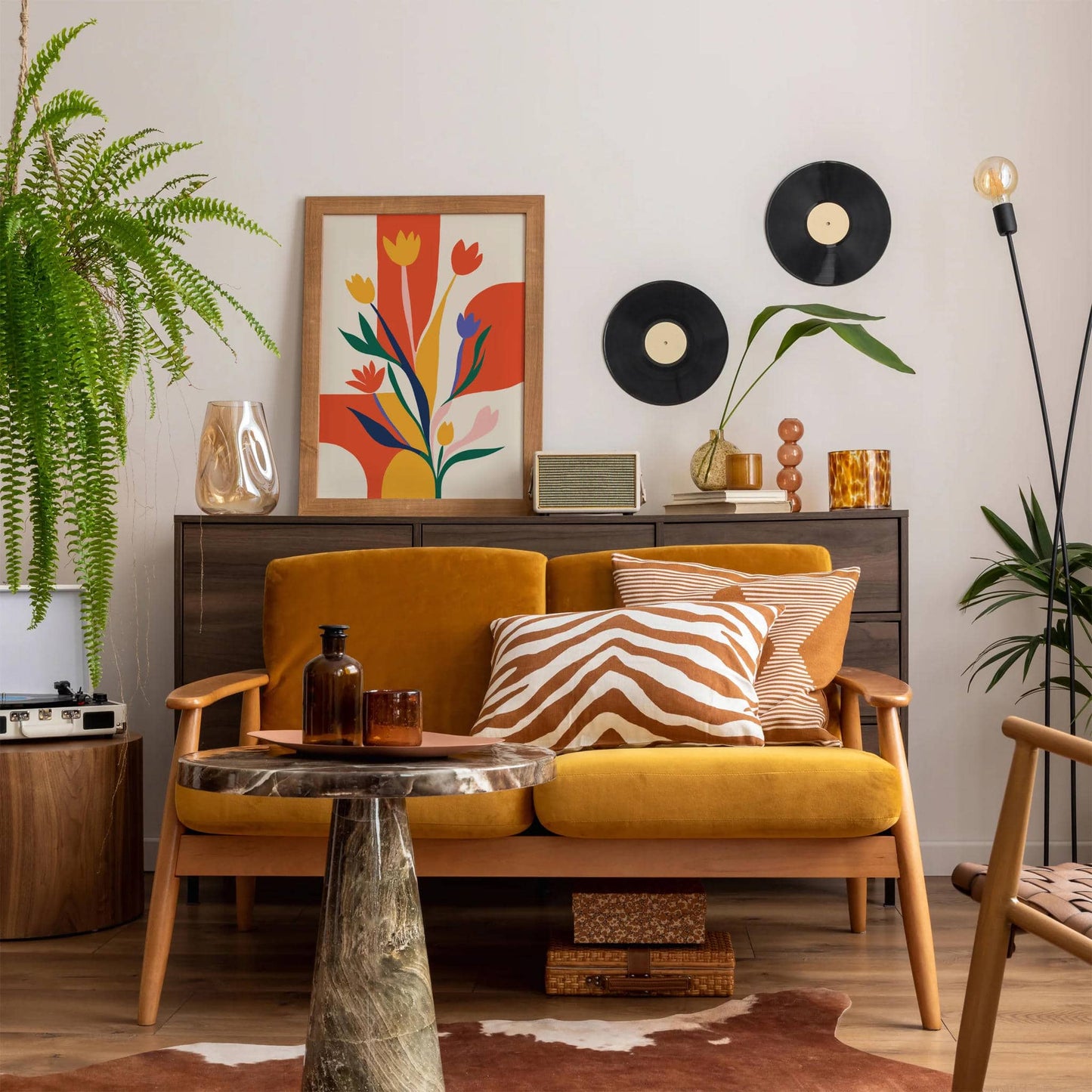 Colorful Abstract Floral Art Print 2025