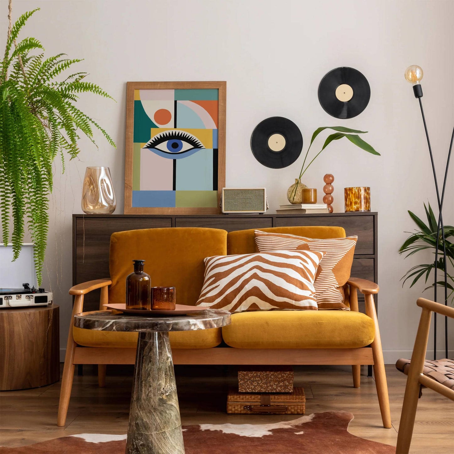 Mid Century Modern Eye Art Print - HypeSheriff