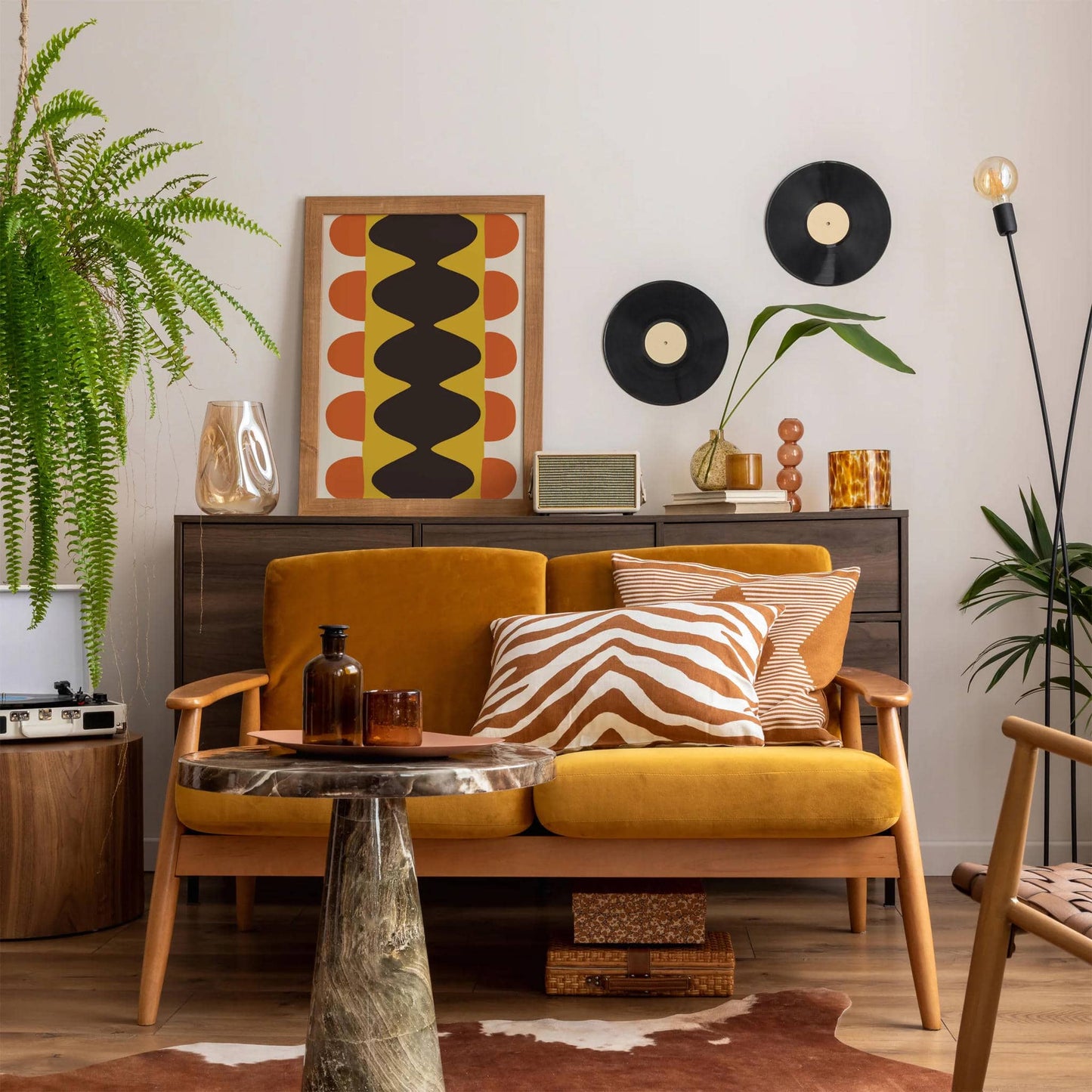 70s Retro Abstract Art Print