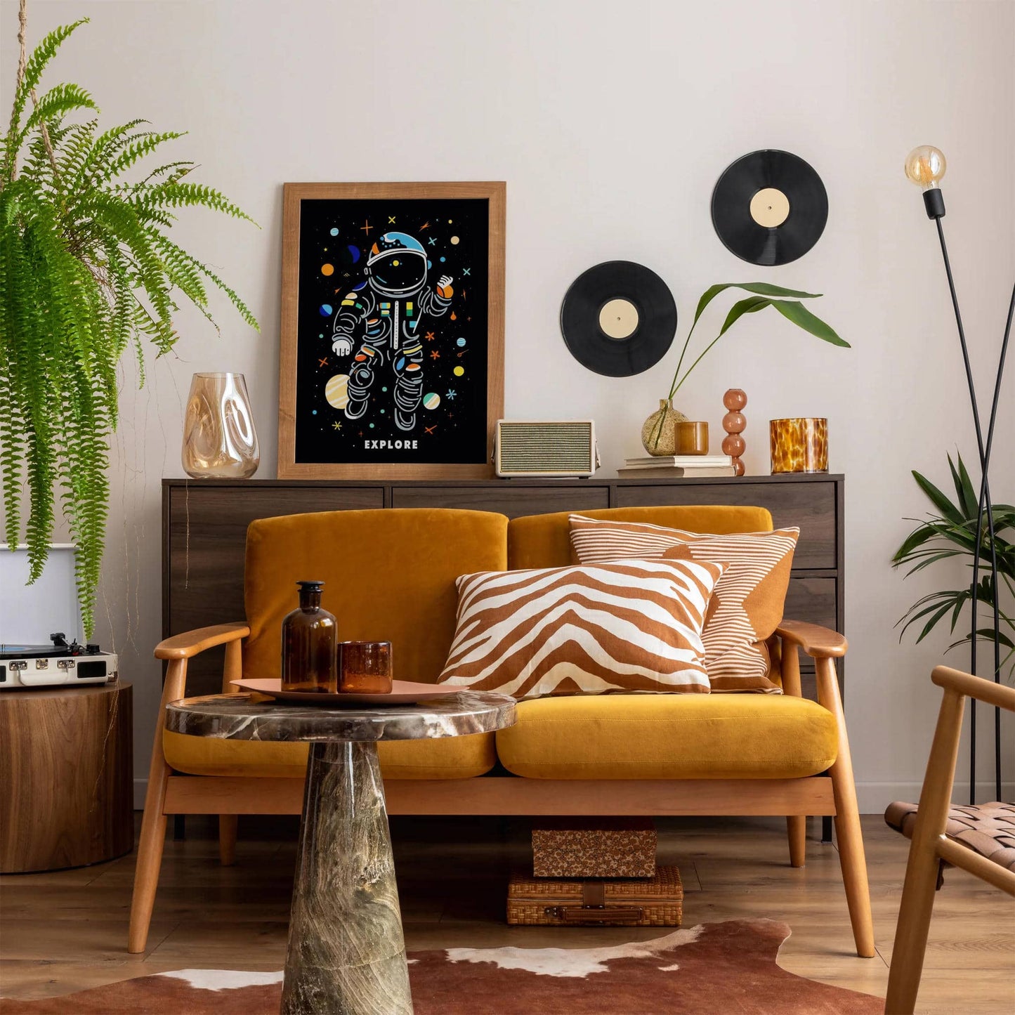 Explore - Colorful Space Wall Art - HypeSheriff