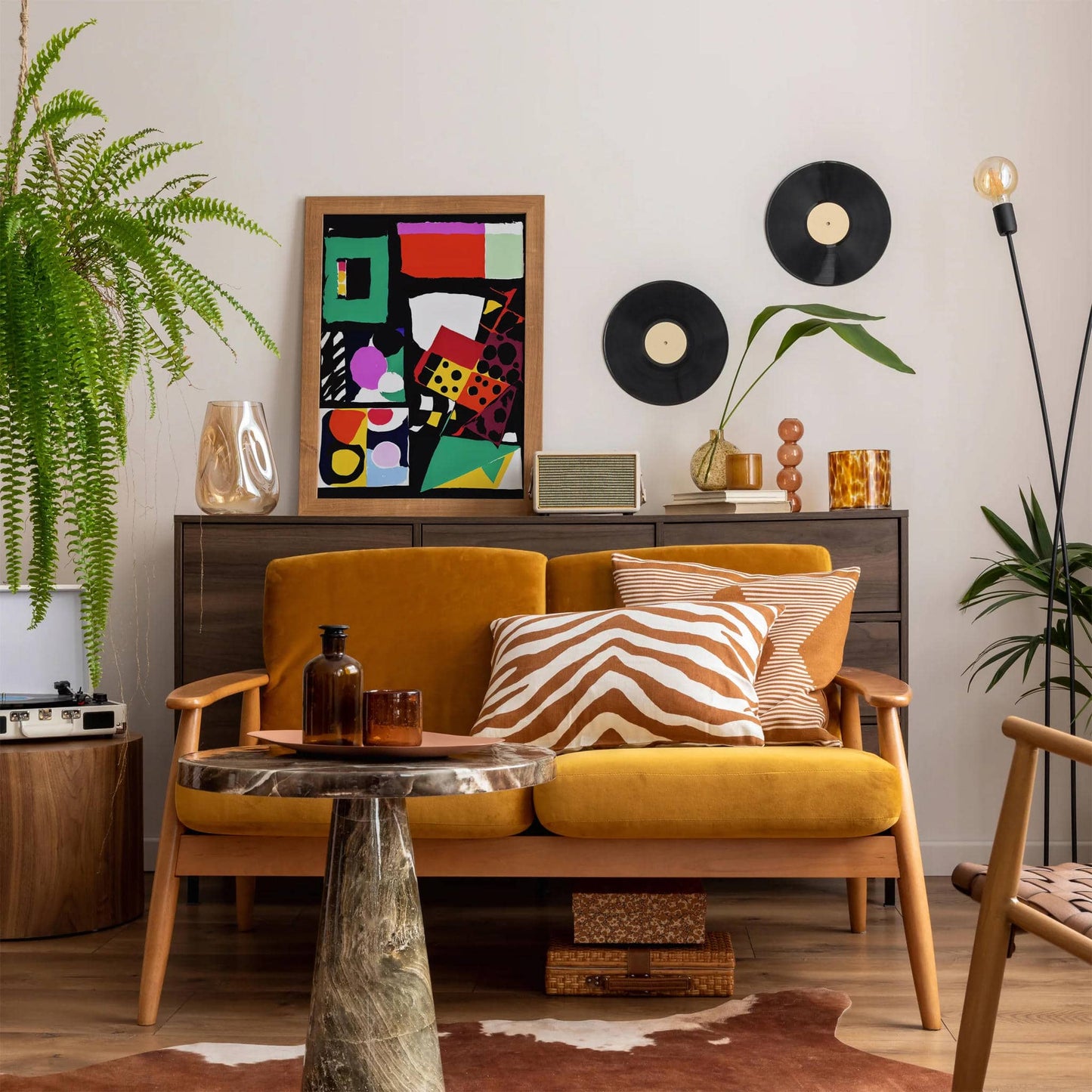 Retro Abstract Painting Reproduction Print - HypeSheriff