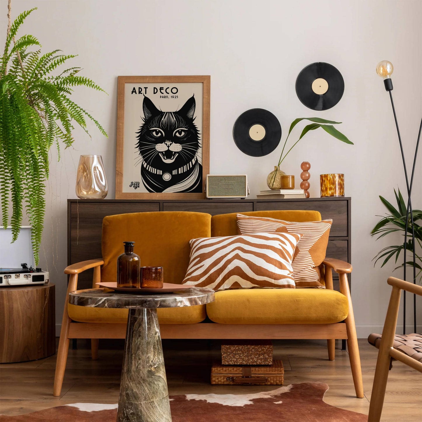 Art Deco Paris Black Cat Poster - HypeSheriff